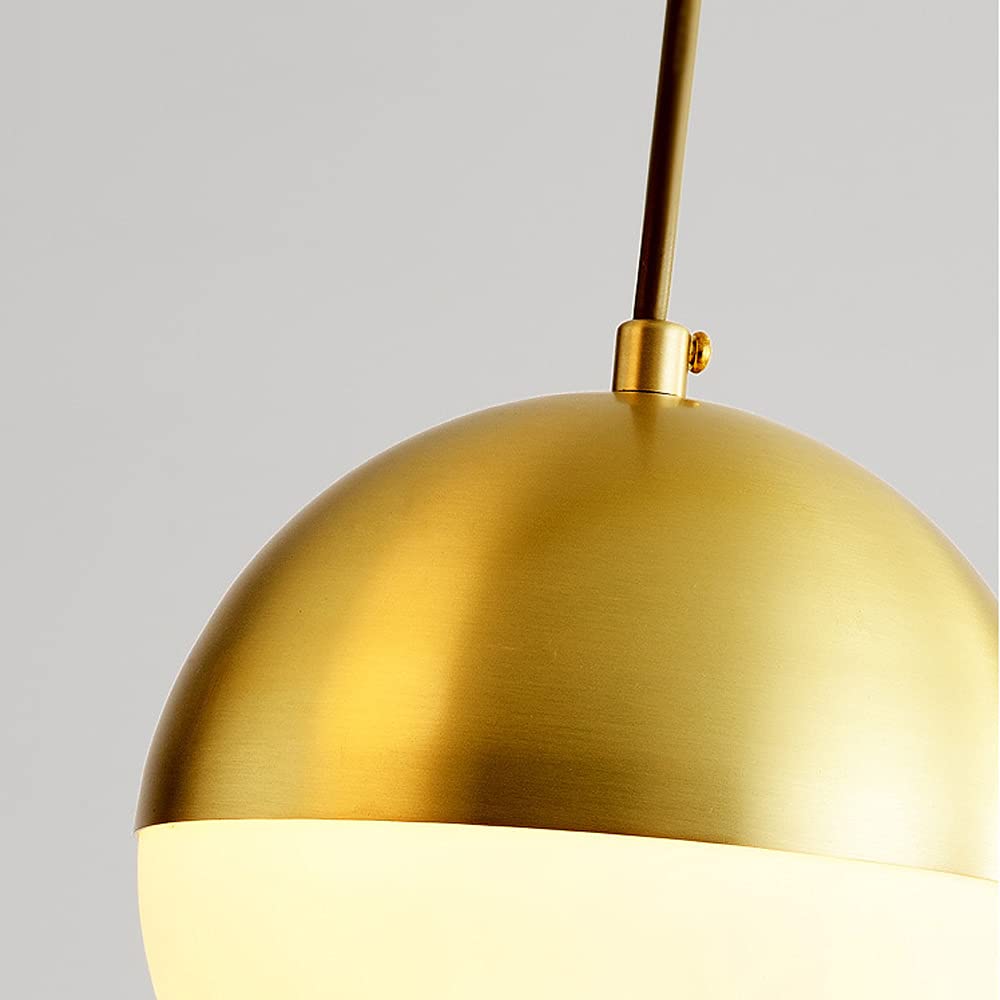 Modern 3-Light Pendant Chandelier with Glass Shades - Kitchen Island & Bedroom Lighting