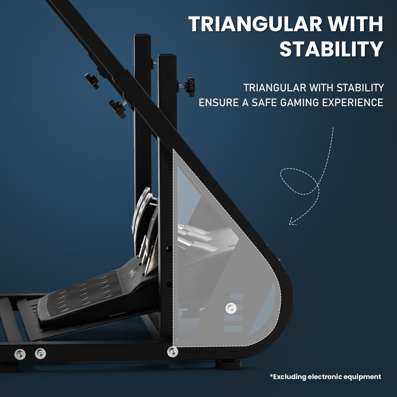 Supllueer Racing Simulator Cockpit with Comfort Gaming Seat & Monitor Stand - Compatible with Logitech G29/G920, Thrustmaster T300, Fanatec Wheels - Adjustable Sim Racing Mount (No Wheel/Shifter/Pedals/Display Included) - Perfect for Home Gaming, Esports Training & Professional Racing Simulation