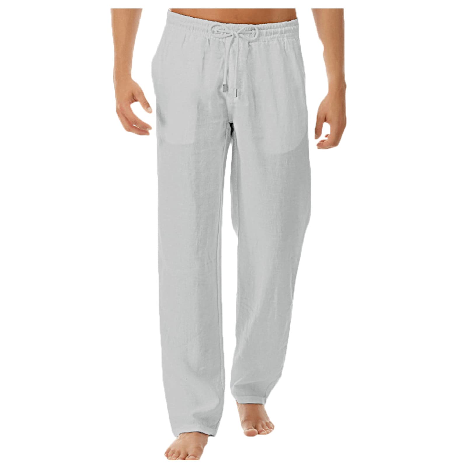 Men's Skinny Stretch Jeans - Elastic Waist Jogger Pants with Cargo Pockets | Comfortable Denim Workout & Work Pants for Casual Wear, Gym, and Outdoor Activities