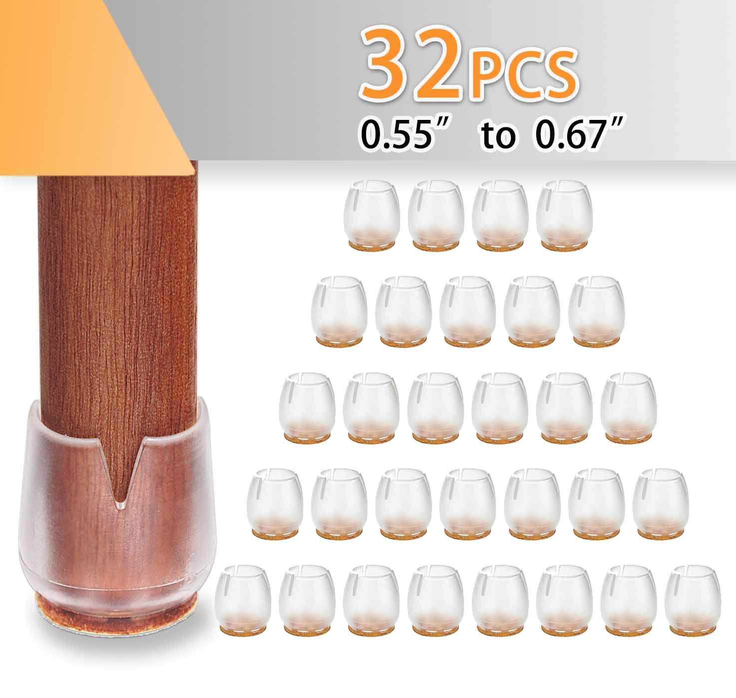 JoyLionKay Round Chair Leg Caps - 1/2
