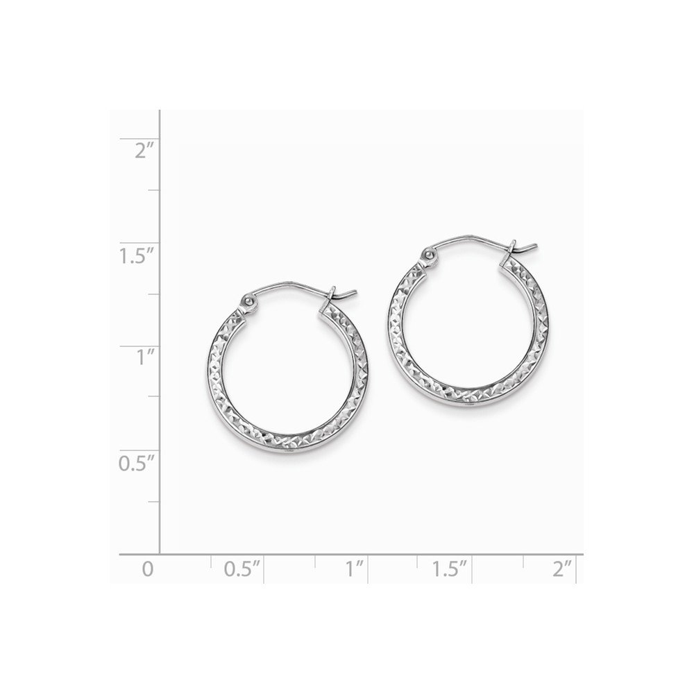 Sterling Silver Rhodium-Plated 2x20mm Square Tube Hoop Earrings for Women - Hypoallergenic Dangle Earrings for Everyday Wear, Parties & Gifts