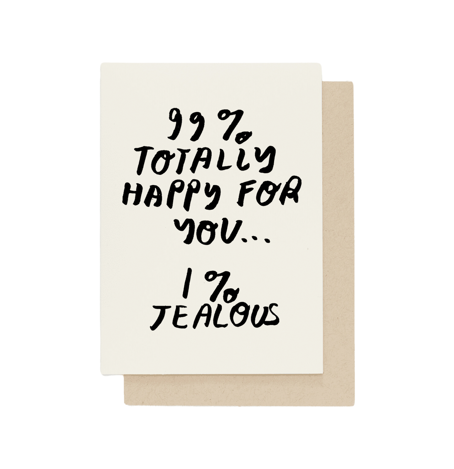 99% Happy For You Greeting Card - Thoughtful & Heartfelt Message for Birthdays, Anniversaries & Celebrations