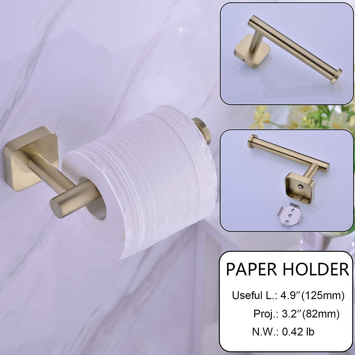 Brushed Gold Bathroom Faucet Set - 2 Handle 8