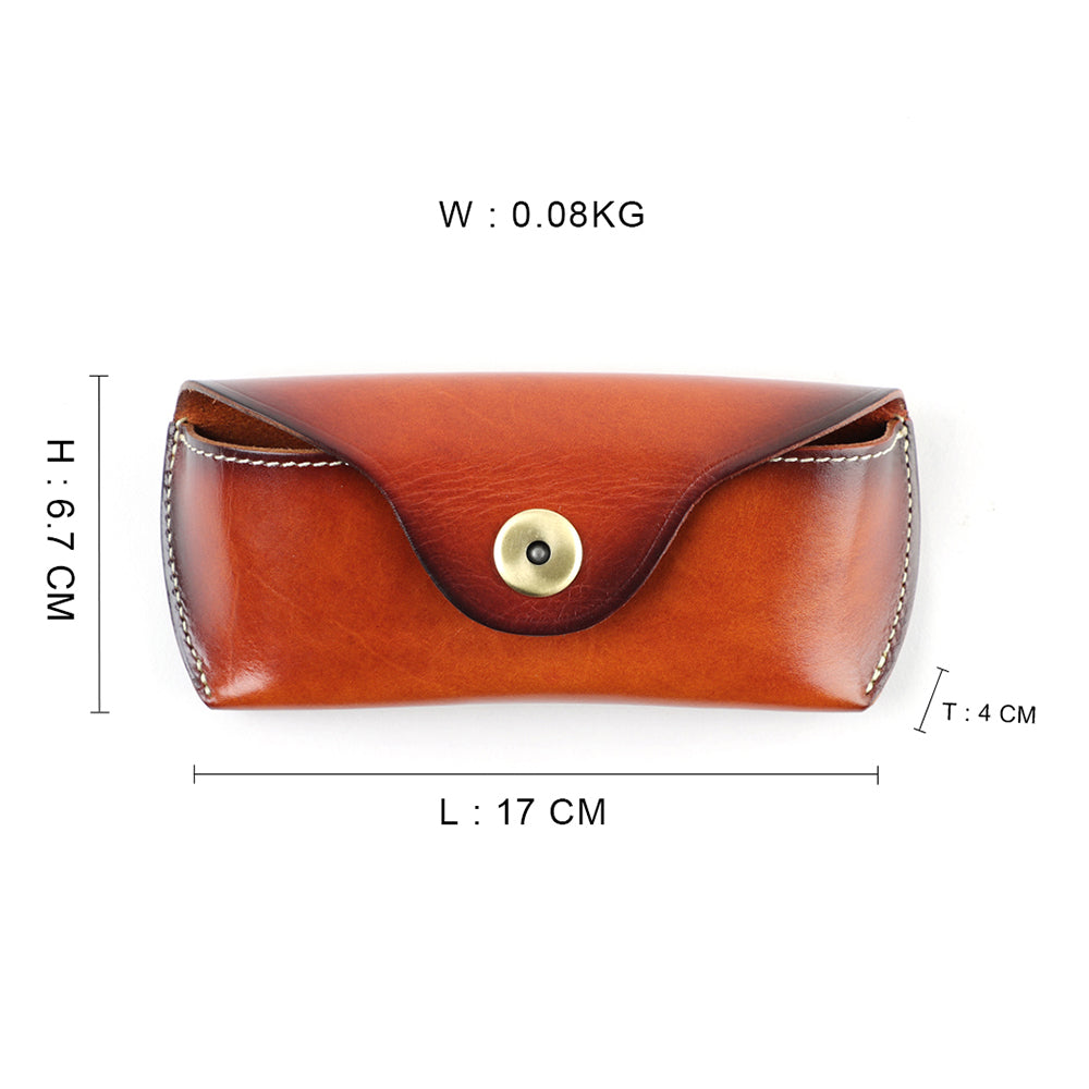Premium Handmade Leather Glasses Holder for Men & Women - Unisex Eyeglass Case with Soft Lining - Perfect for Travel, Office & Home Organization