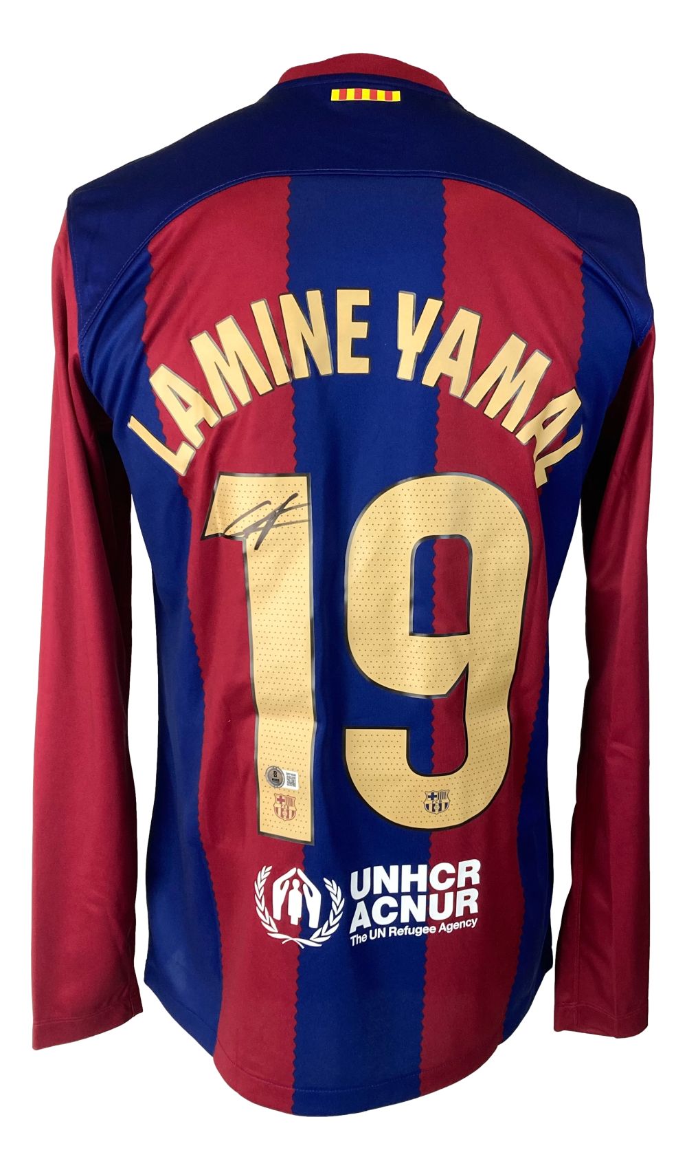 Lamine Yamal Signed Barcelona Nike Long Sleeve Soccer Jersey - Authentic Autographed Football Shirt for Collectors & Fans - Perfect for Display, Gifts & Memorabilia