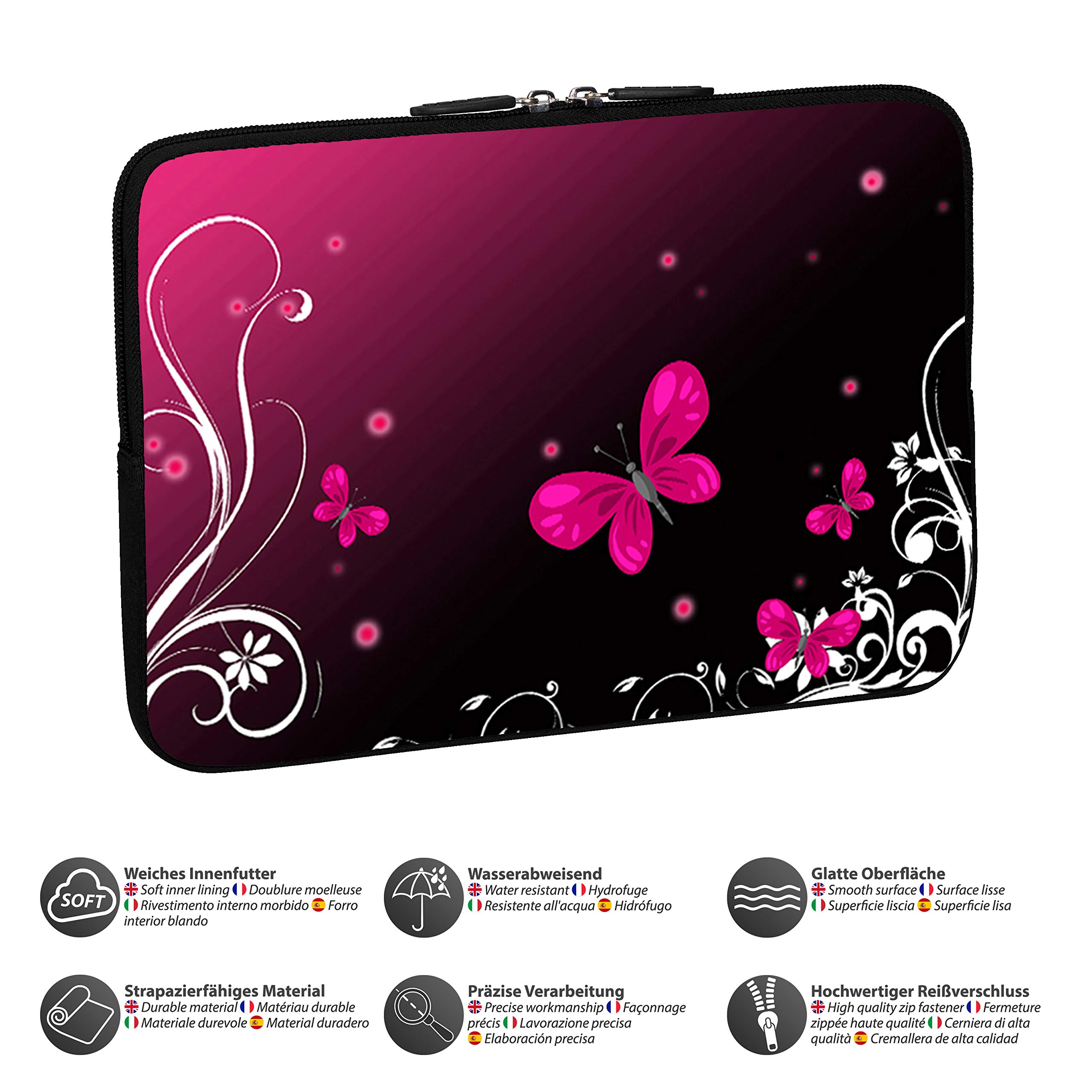 Stylish Hard Case Laptop Bag for 13.3 Inch Laptops (Vertical) - Compatible with Butterfly 13.3 Inch Laptops + Includes Free Mouse & Mouse Pad - Perfect for Work, Travel, and School
