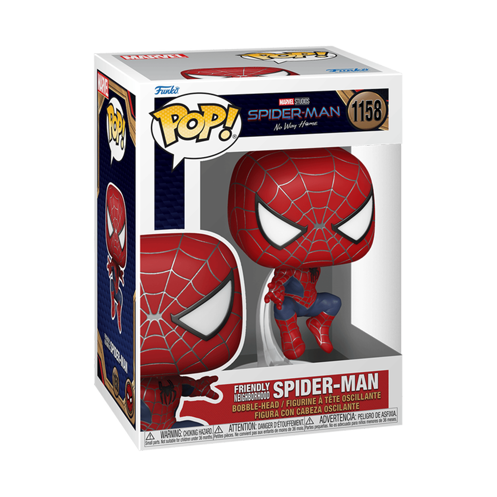 Funko POP! Marvel Friendly Neighborhood Spider-Man Vinyl Figure - Collectible Toy for Superhero Fans, Home & Office Decor, Gift for Marvel Lovers