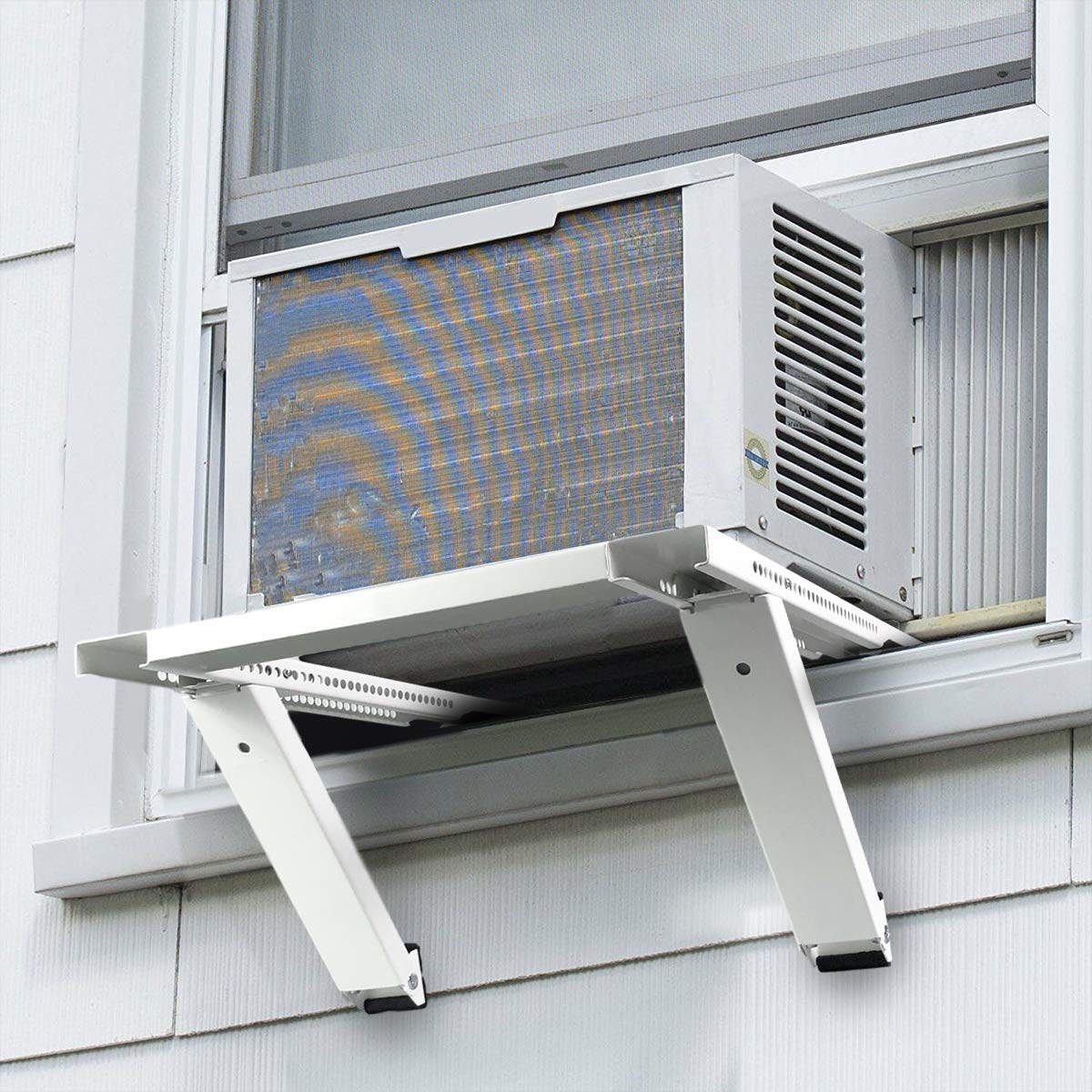 Qualward Heavy Duty Window AC Bracket - No Drilling Installation, Supports Up to 200 lbs - Perfect for Securing Air Conditioners in Apartments and Rental Homes