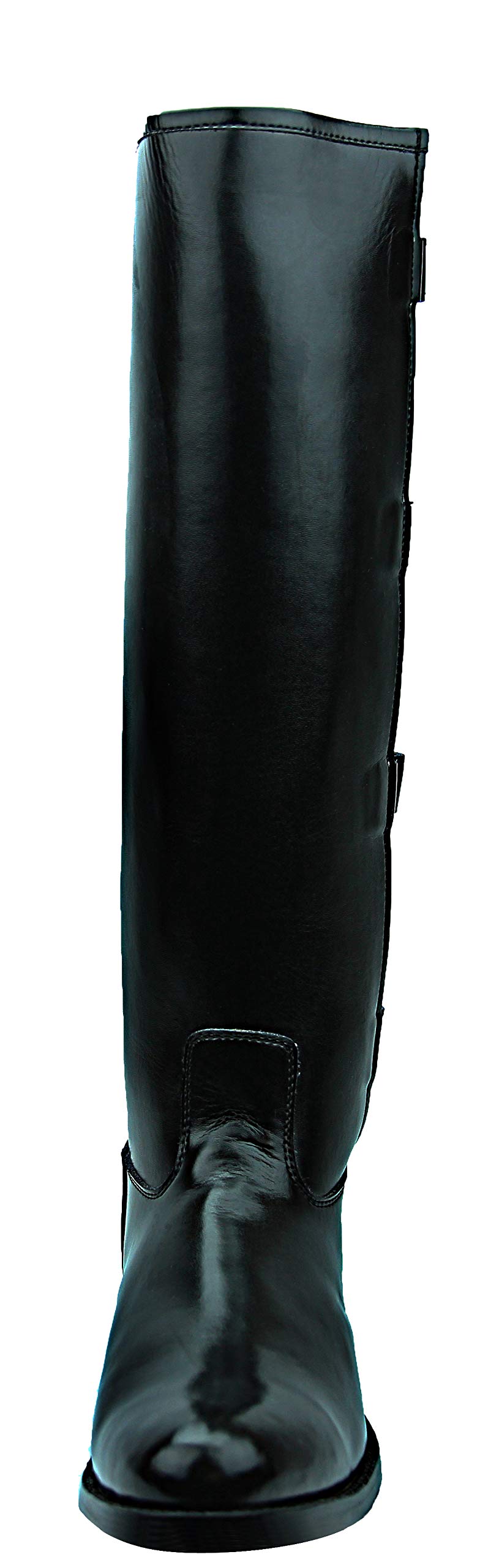 Men's Equestrian Riding Boots - Knee High Leather Polo Boots for Horseback Riding & Outdoor Activities - Black