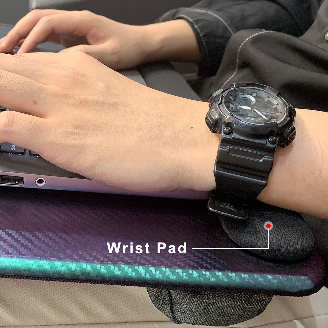 Ergonomic Laptop Tray with Built-in Mouse Pad & Anti-Slip Strip - Portable Lap Desk for MacBook, iPad & 17-Inch Notebooks - Perfect for Bed, Sofa & Office Use