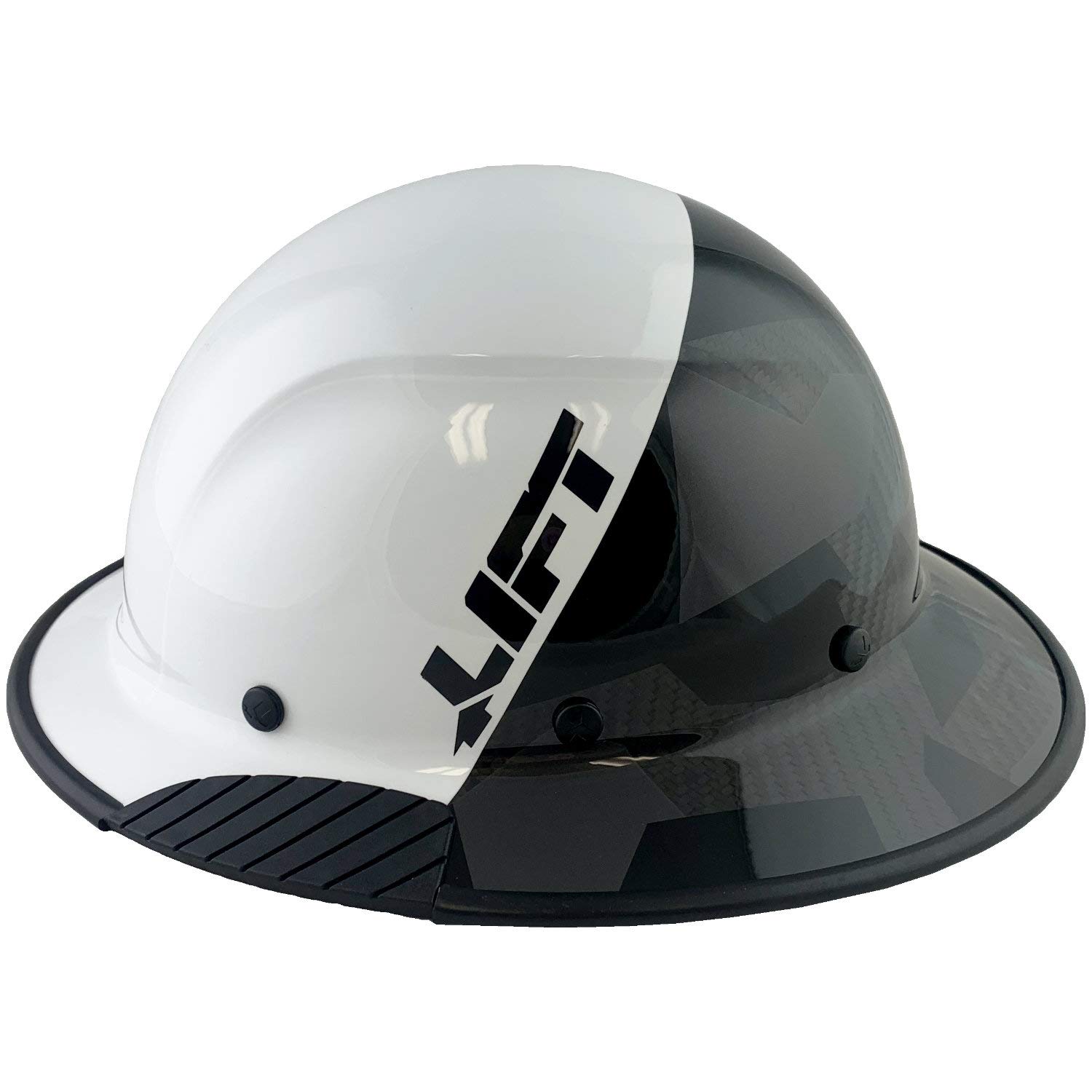 Texas America Safety Company Carbon Fiber Hard Hat - Full Brim ANSI Certified Construction Helmet with Tote Bag for Construction Workers & Industrial Safety Use
