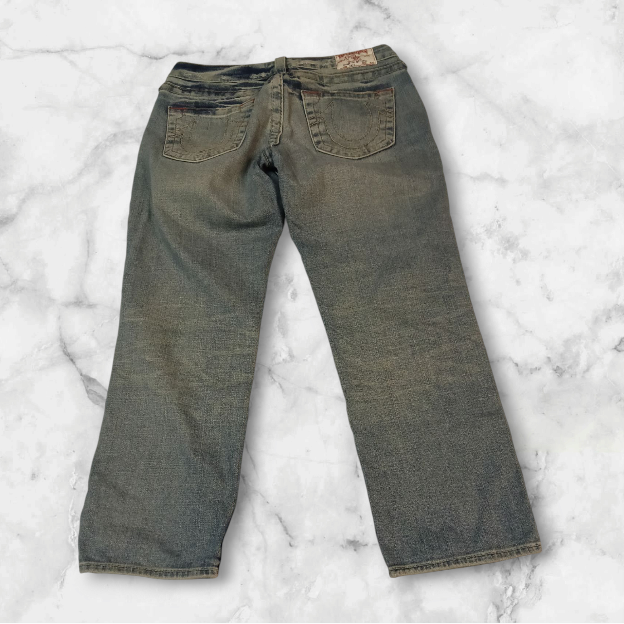 True Religion Vintage Jeans for Women - Size 27 (1163 3/4) | High Waisted Distressed Denim Pants | Perfect for Casual Outfits & Streetwear Fashion