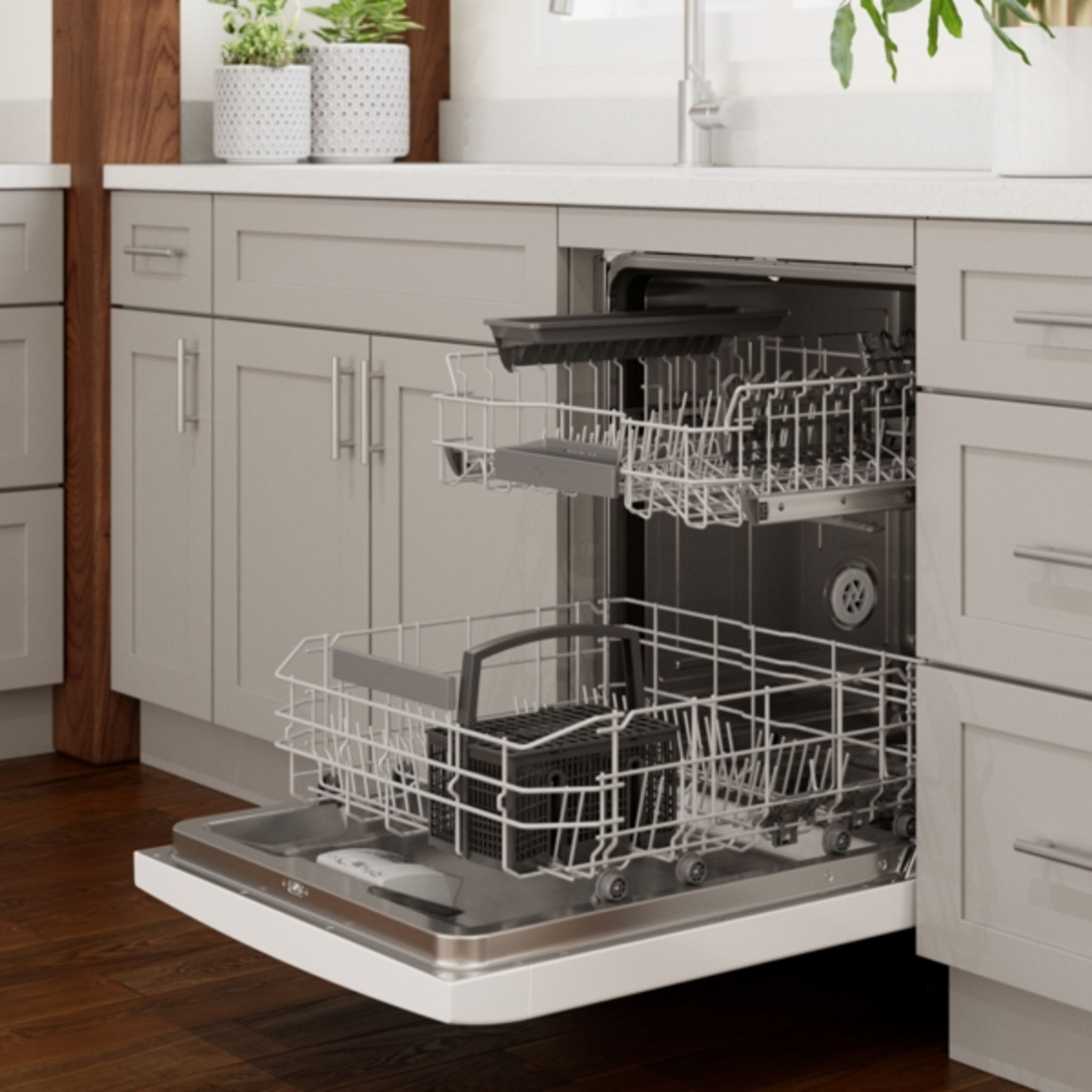 Bosch 500 Series Dishwasher (SGE53C52UC) - 24 Inch Built-In Stainless Steel Tub, 44 dBA Quiet Operation, CrystalDry Technology - Perfect for Modern Kitchens & Open-Concept Homes