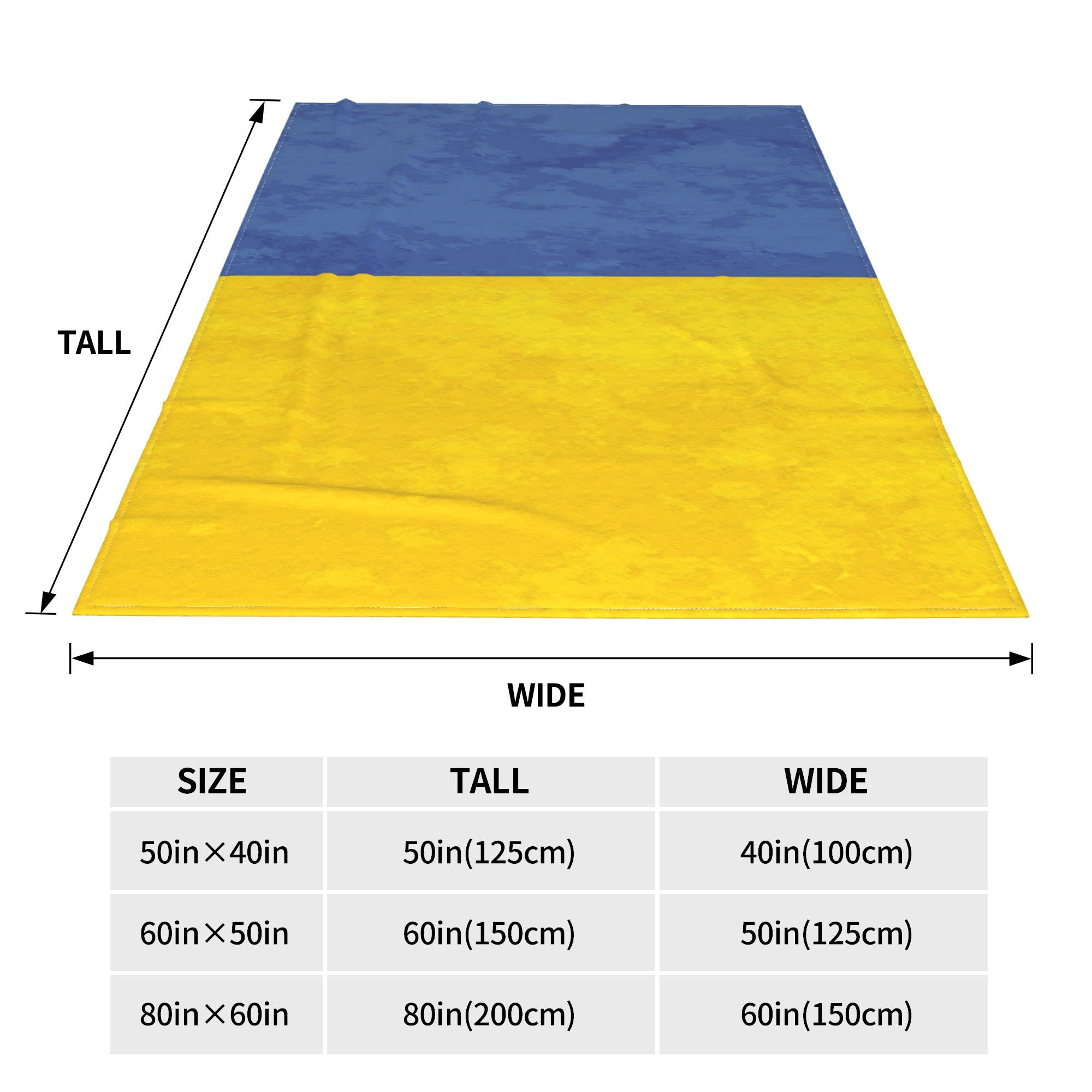 Lightweight Flannel Blanket for Summer - Small & Large Cool Throw Blanket with Ukraine Flag Design | Soft Fleece Blanket for Couch, Bed, Sofa & Chair | Queen & King Size Cozy Blankets | Perfect for Picnics, Travel & Home Decor