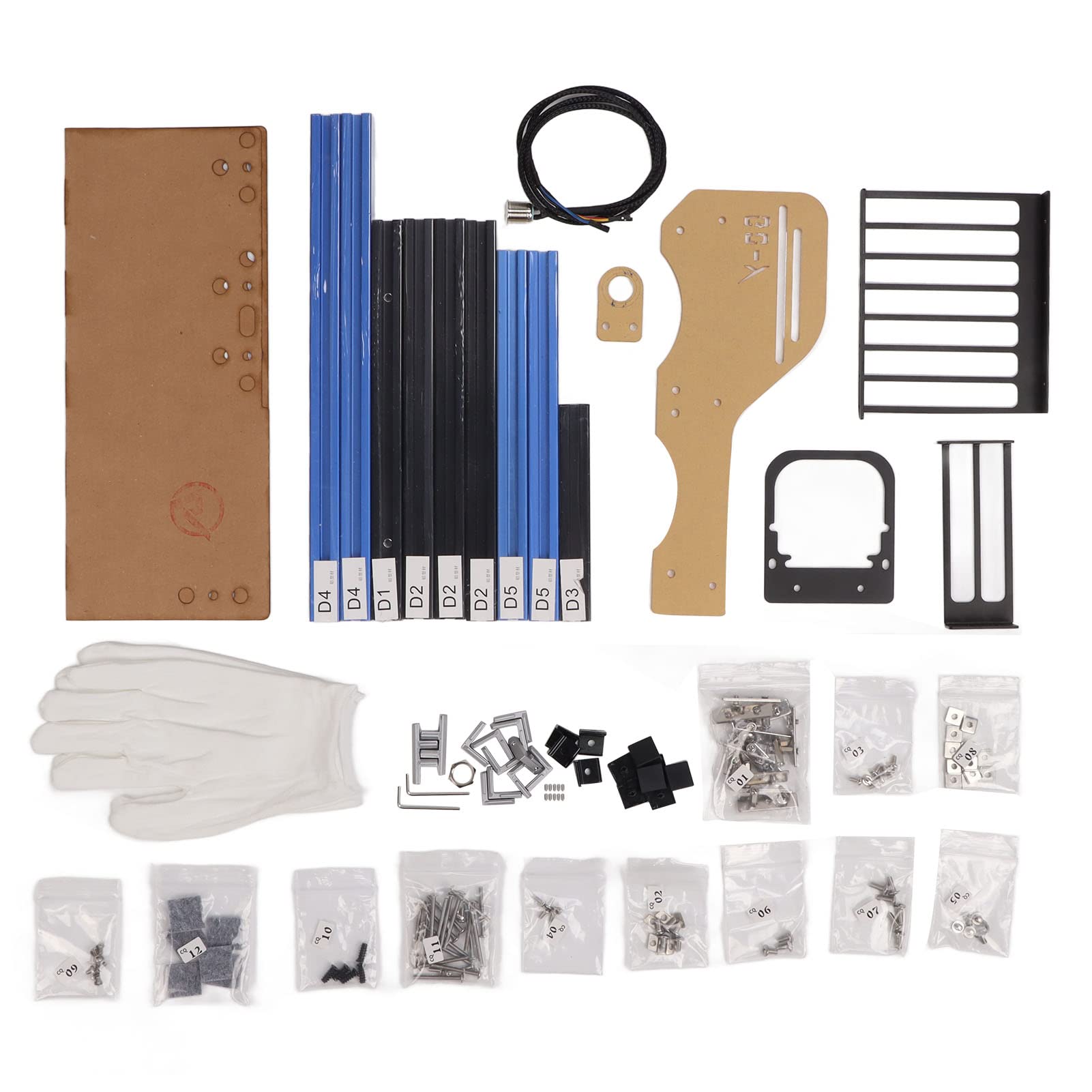 DIY ITX MATX ATX Open Air Computer Case - Aluminum Open Frame PC Test Bench with Vertical Motherboard Mount (Blue Black) | Perfect for PC Builders, Tech Enthusiasts & Hardware Testing
