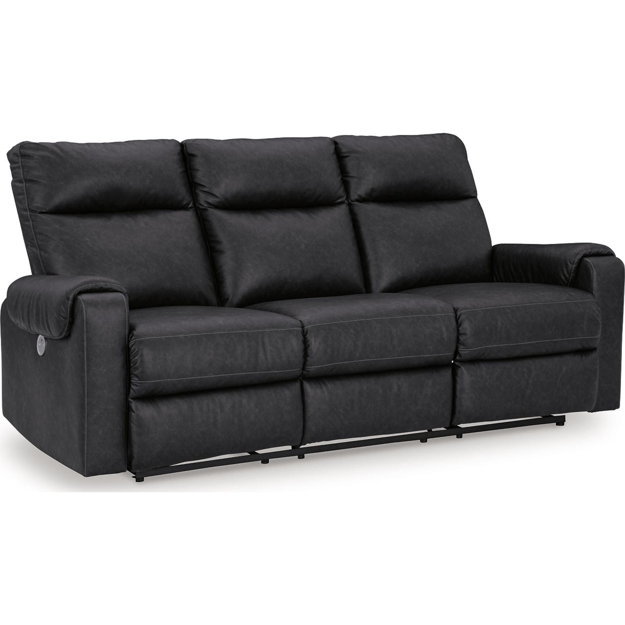 Axtellton Power Reclining Sofa in Carbon - Modern Electric Recliner with USB Charging for Living Room, Home Theater & Family Relaxation