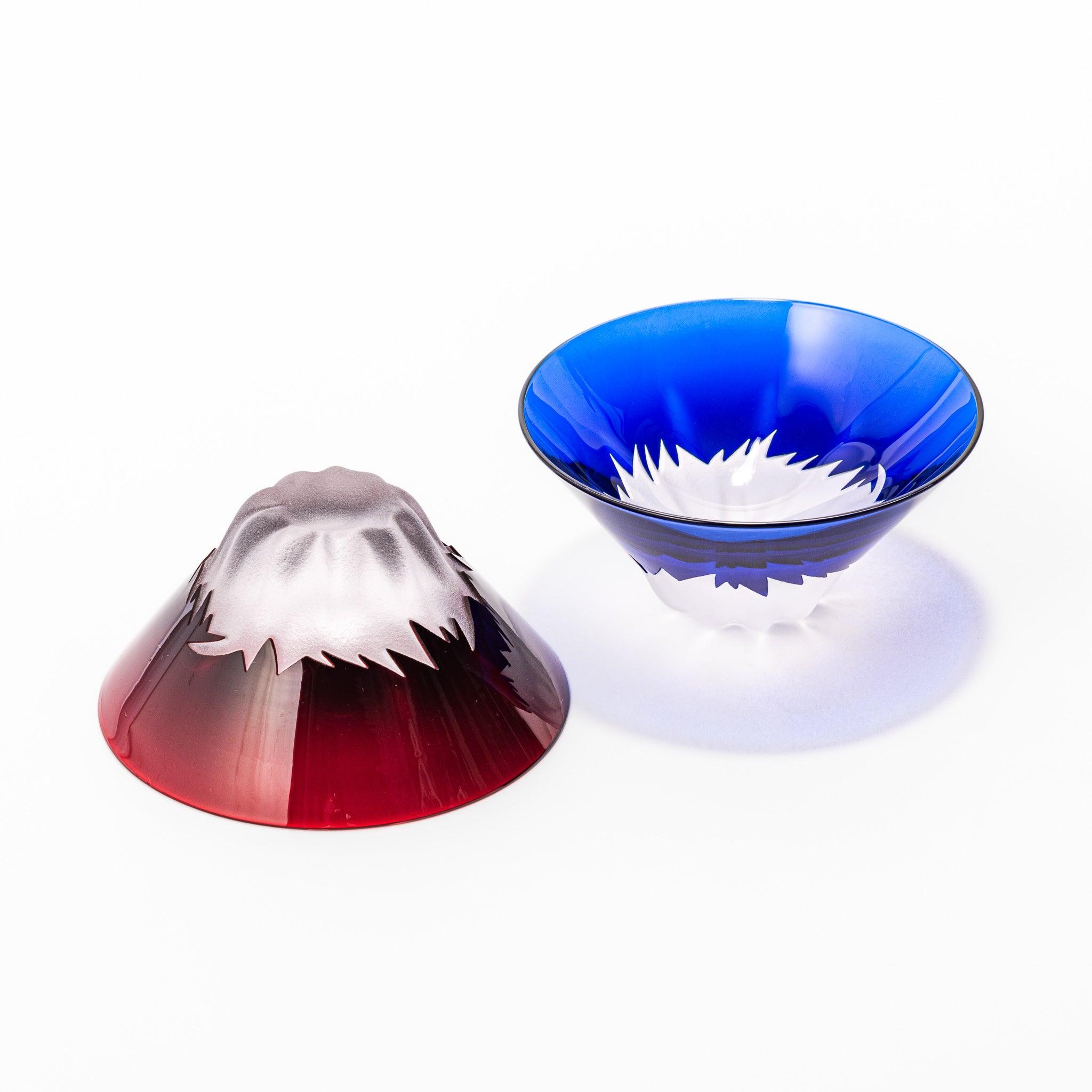 Premium Mount Fuji Themed Sake Cup Set - Traditional Japanese Ceramic Drinking Cups for Sake, Tea or Whiskey - Perfect for Celebrations, Gifts & Asian-Inspired Home Decor