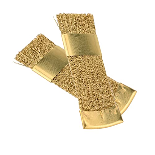 2 Pack Professional Copper Wire Nail Art Cleaning Brushes - Flat Head Nail Powder & Drill Bit Cleaner for Manicure & Pedicure Tools | Perfect for Salon, Home DIY Nail Care & Professional Nail Technicians