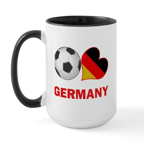 White/Black Inside - German Soccer Fan Large Mug