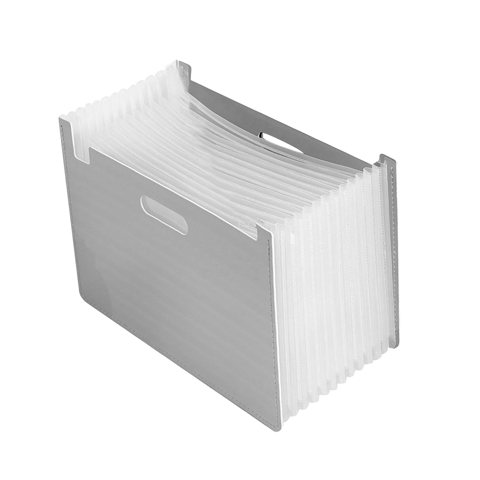 Oshhni Accordion File Organizer - Expanding File Folder with 12 Pockets, Letter Size, Gray - Perfect for Office, School, Home Document Storage & Organization