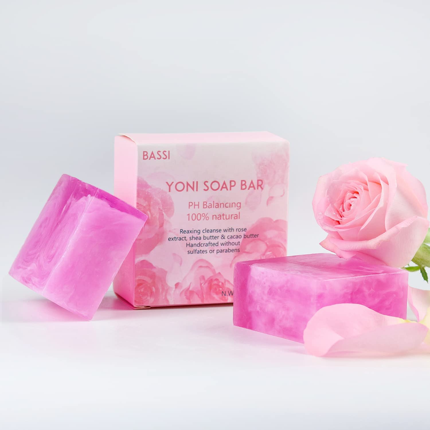 Organic Yoni Soap Bar for Women - 100% Natural Vaginal Wash (2 Pack, 3.53oz) with Foaming Net | pH Balanced Feminine Hygiene Soap for Intimate Care & Odor Control | Perfect for Daily Use, Travel & Post-Workout Refreshment