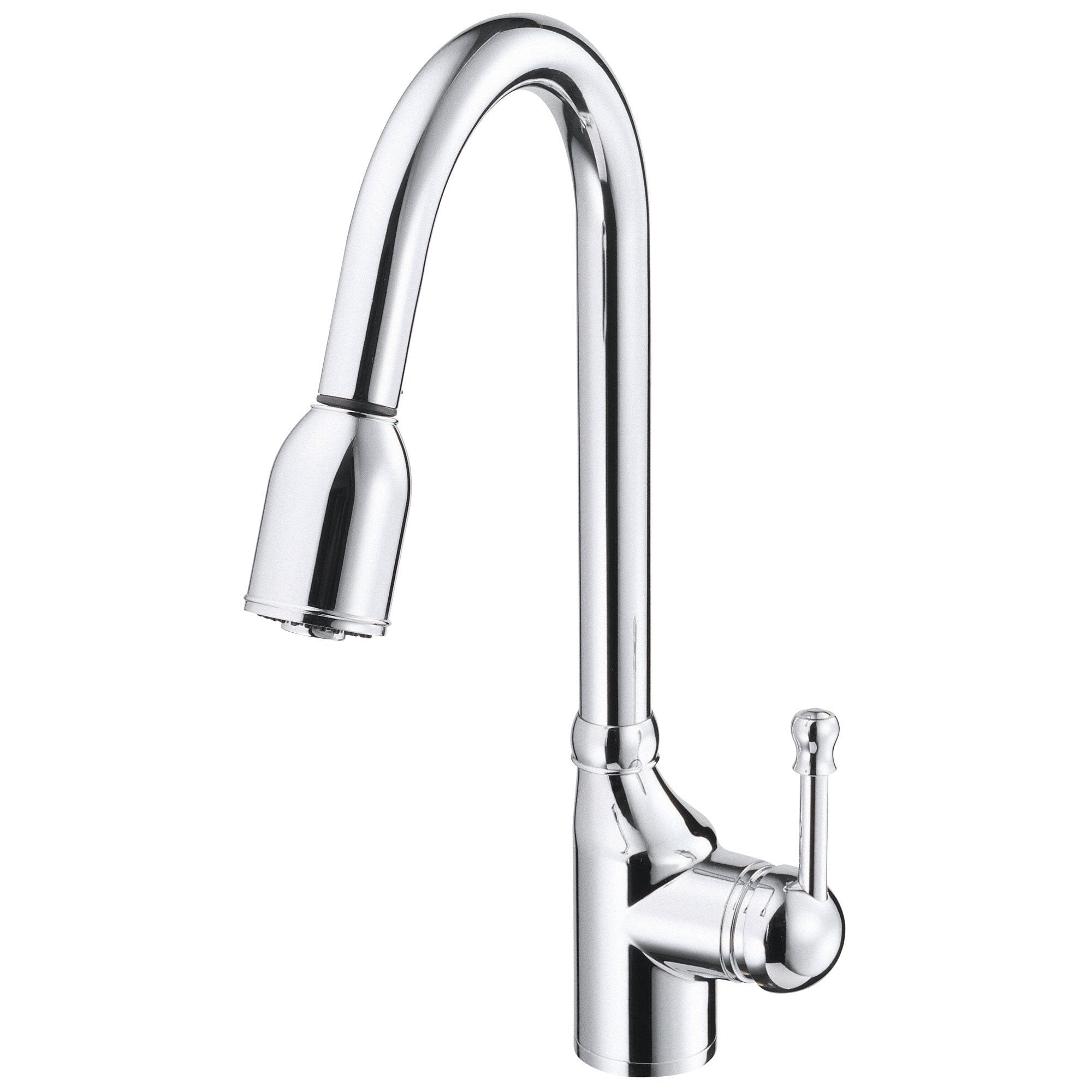 Danze Melrose Chrome Single Handle 1 Hole High Arc Pull Down Kitchen Faucet - Modern Stainless Steel Sink Faucet for Easy Dishwashing & Food Prep