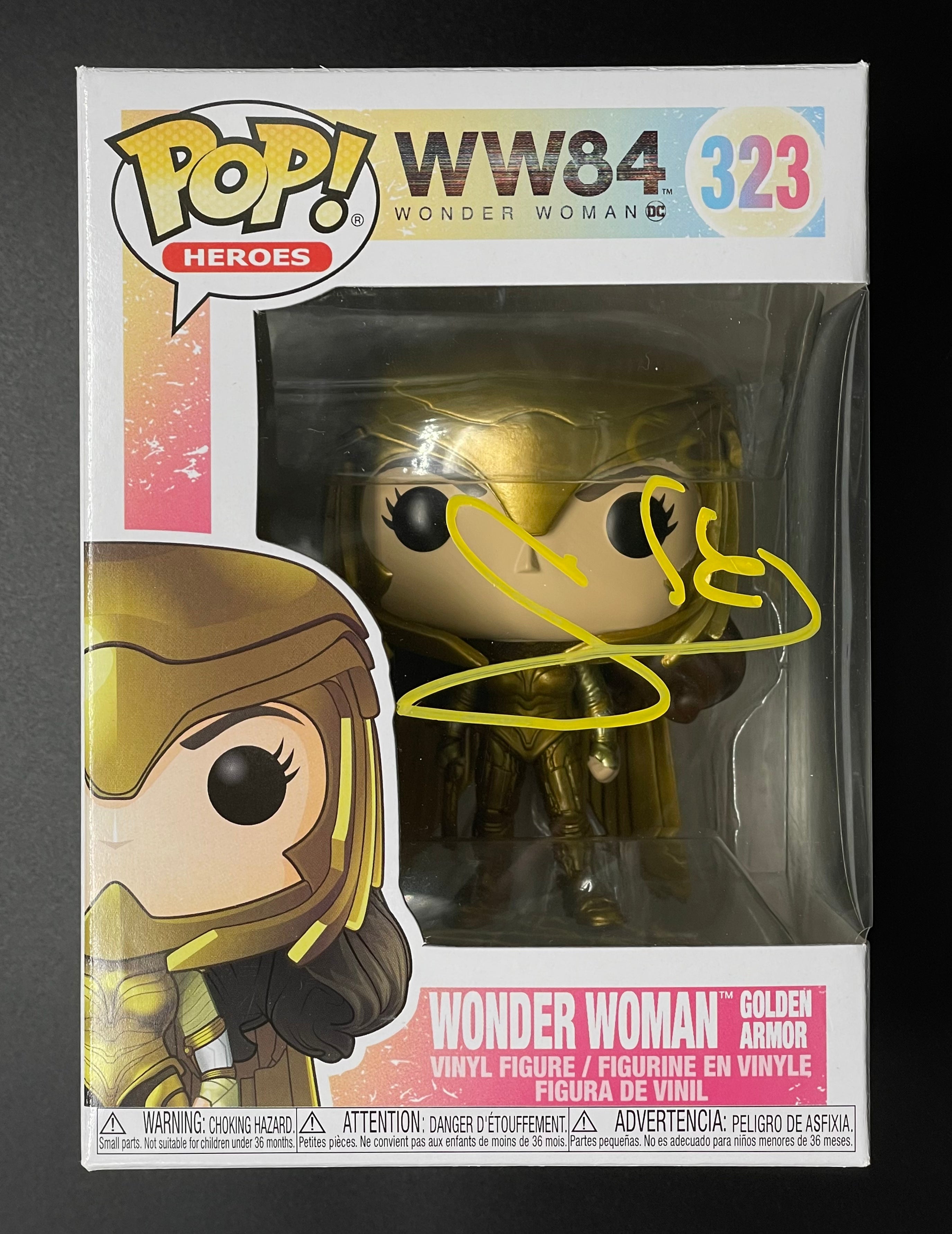 Gal Gadot Signed Funko POP! Wonder Woman Collectible - SWAU Certified Authentic Autograph - Perfect for DC Fans, Movie Memorabilia Collectors & Home Display