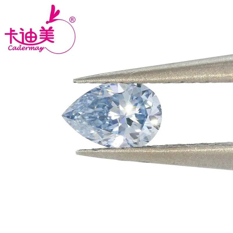 1.205 CT Pear Cut Light Blue VVS1 HPHT Lab Grown Diamond - Loose Stone for Engagement Rings & Jewelry Making | CADERMAY Certified