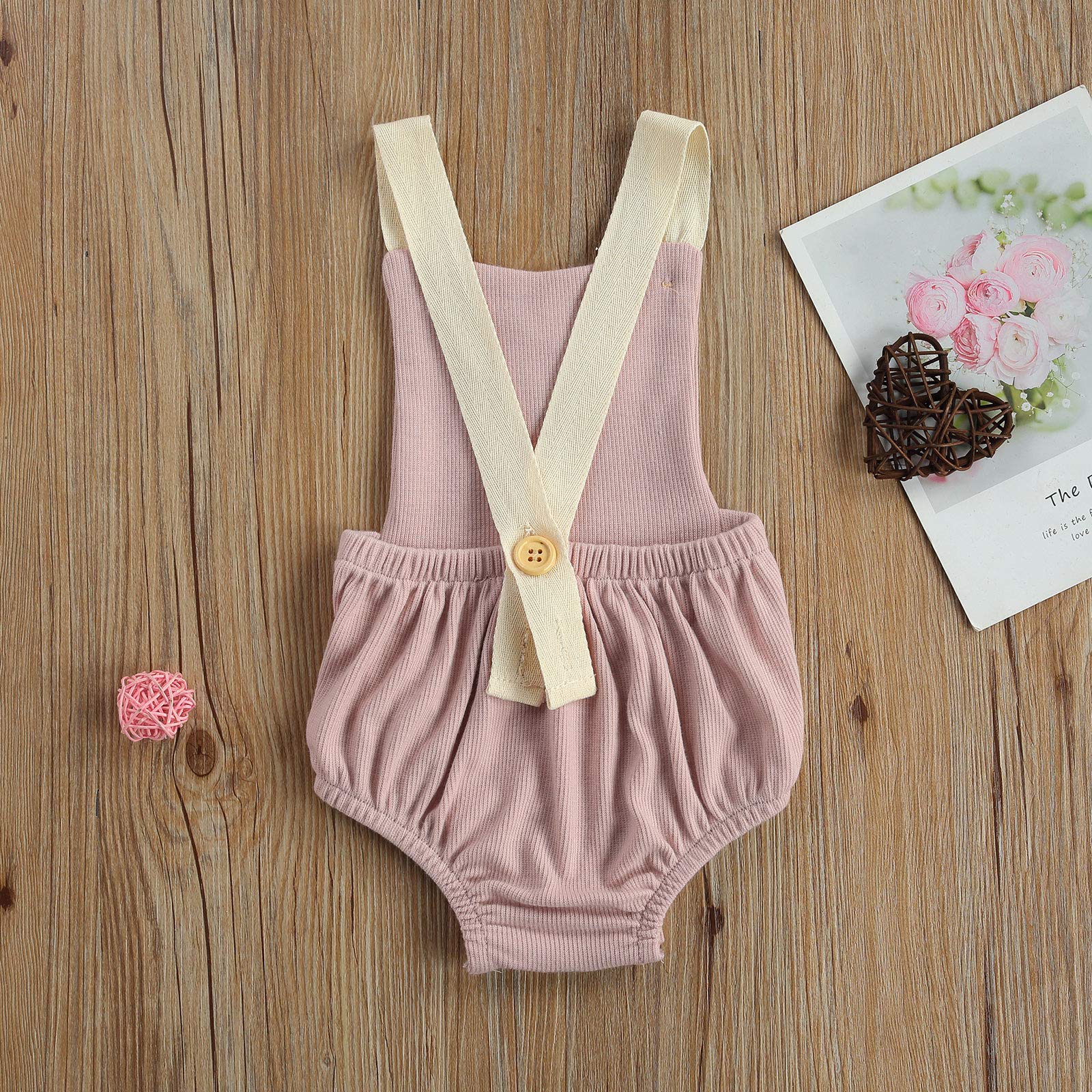 Douhoow Unisex Newborn Baby Clothes - Soft Summer Romper with Back Straps for Boys & Girls | Perfect for Playtime, Outings & Photo Shoots