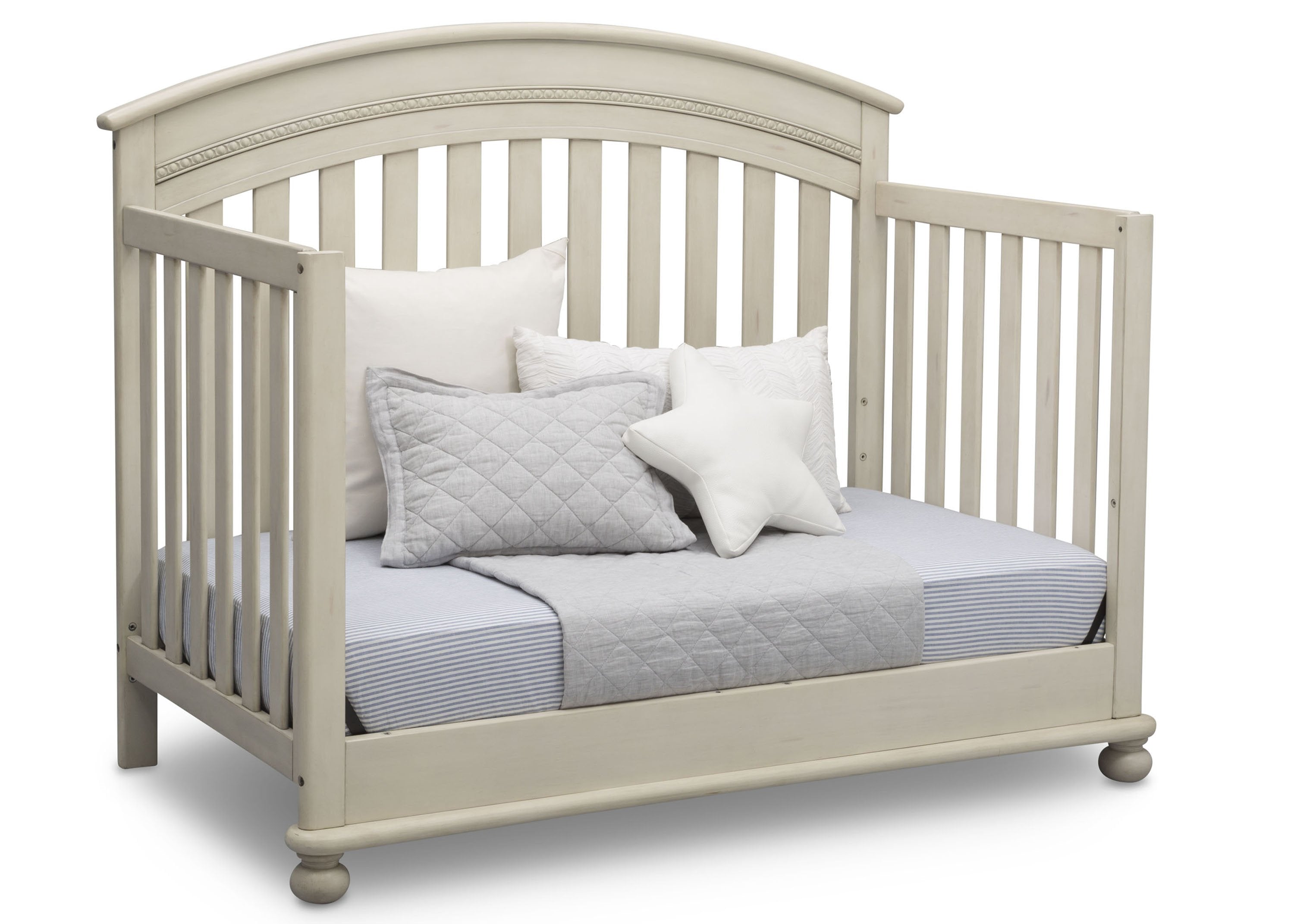 Aden 4-in-1 Convertible Baby Crib - Toddler Bed, Daybed & Full-Size Bed - Safe & Stylish Nursery Furniture for Newborns to Teens - Perfect for Bedrooms, Daycare & Guest Rooms