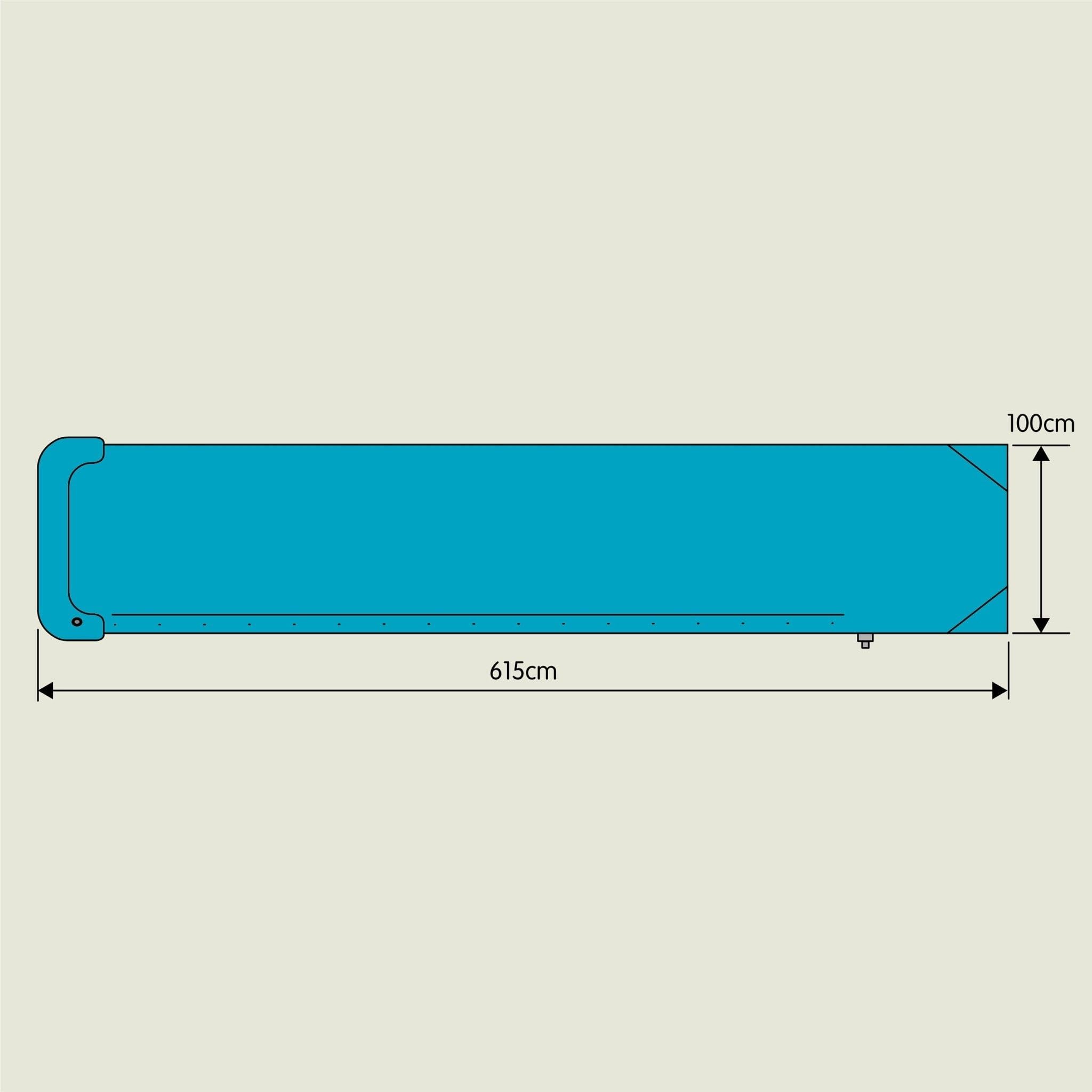 TP Toys 77 Aqua Slide - Blue Water Slide for Kids | Outdoor Garden Fun for Ages 3+ | 6x1 Meter