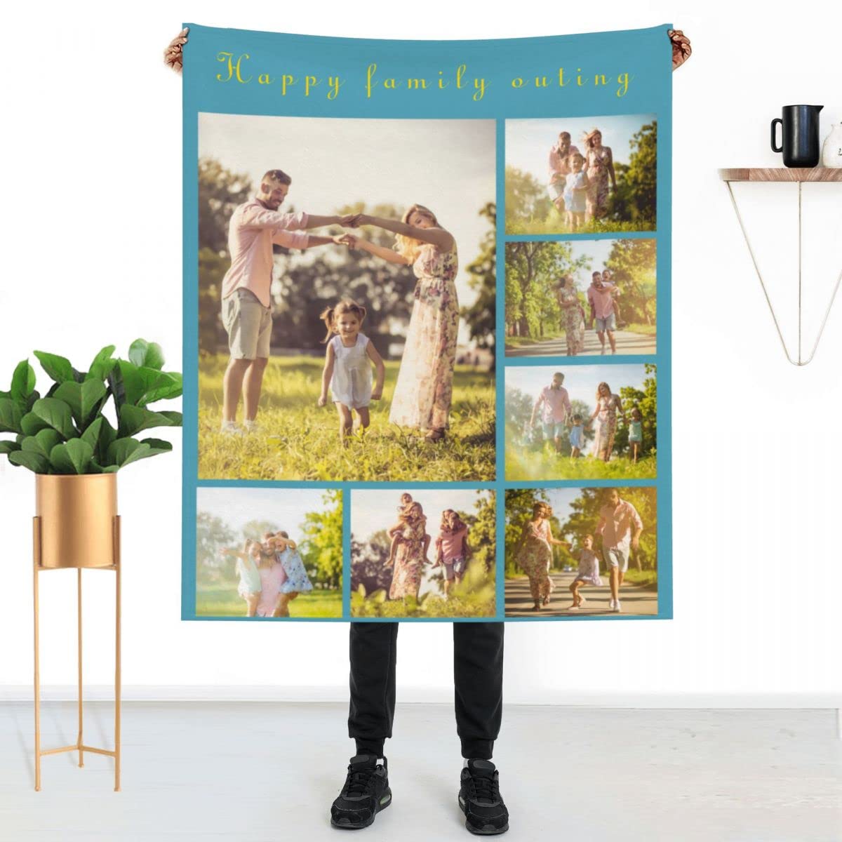 Custom Photo Blanket Personalized with Text - 50