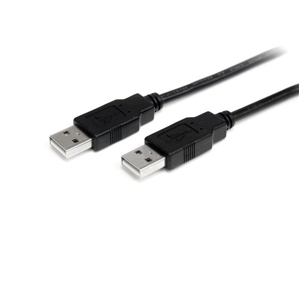 StarTech.com 1m USB 2.0 A to A Cable - High Speed Data Transfer Cable for PC, Laptop, Printer & External Hard Drive (1 Pack, Male to Male, Black) - Perfect for Home Office & Computer Accessories Setup
