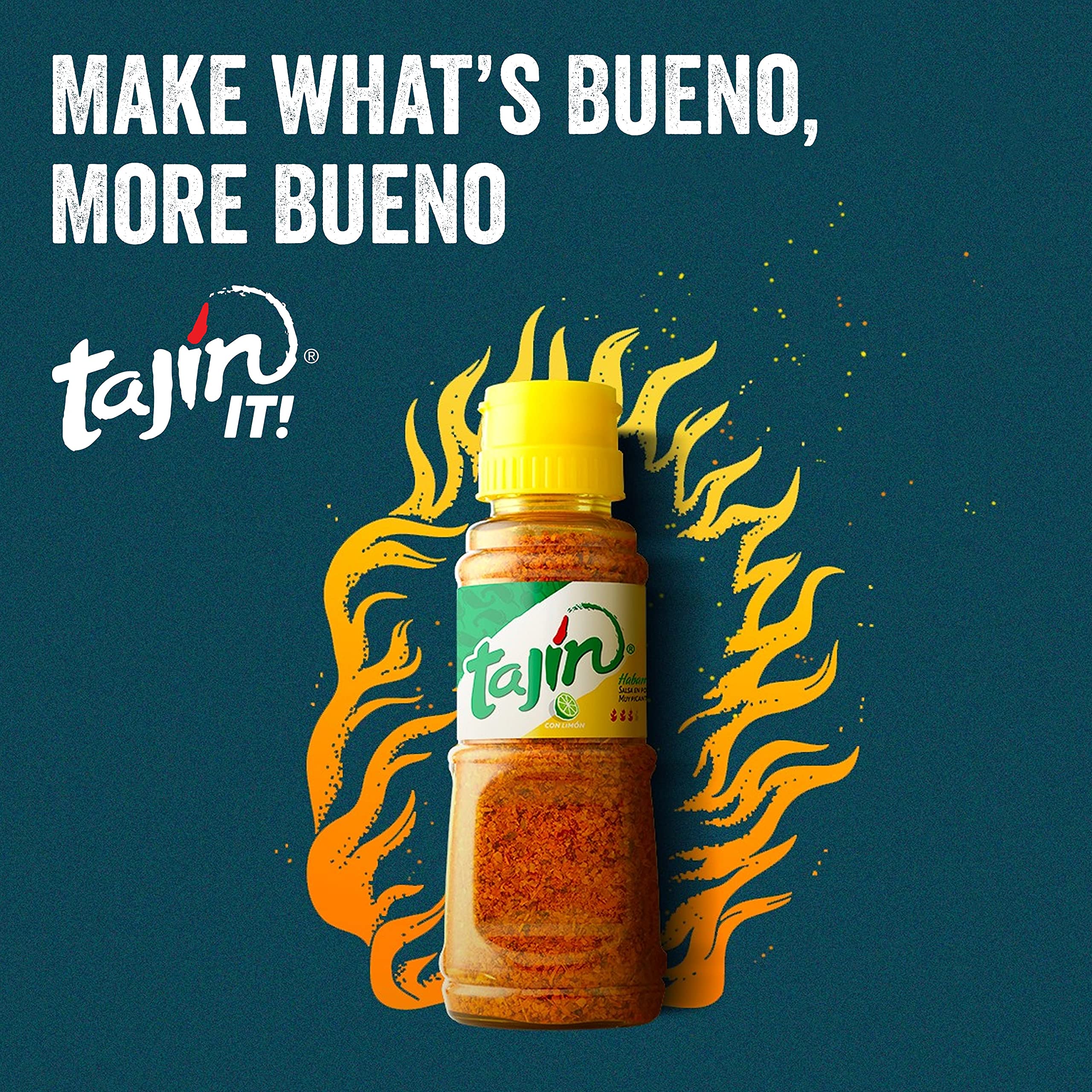 Tajin Habanero Chili Powder with Lime, 45g | Spicy Mexican Seasoning for Fruits, Meats, Snacks & Cocktails - Perfect for BBQ, Fruit Salads, Margaritas & Mexican Cuisine