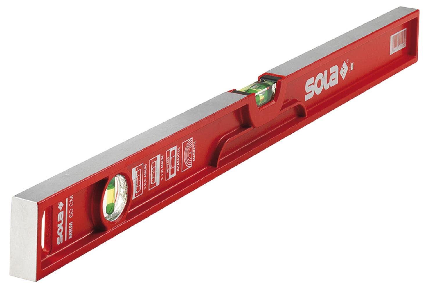 40cm Extra Durable Aluminum Cast Magnetic Level Tool - Red/Grey Rectangular Body for Precision Construction, Carpentry & DIY Projects