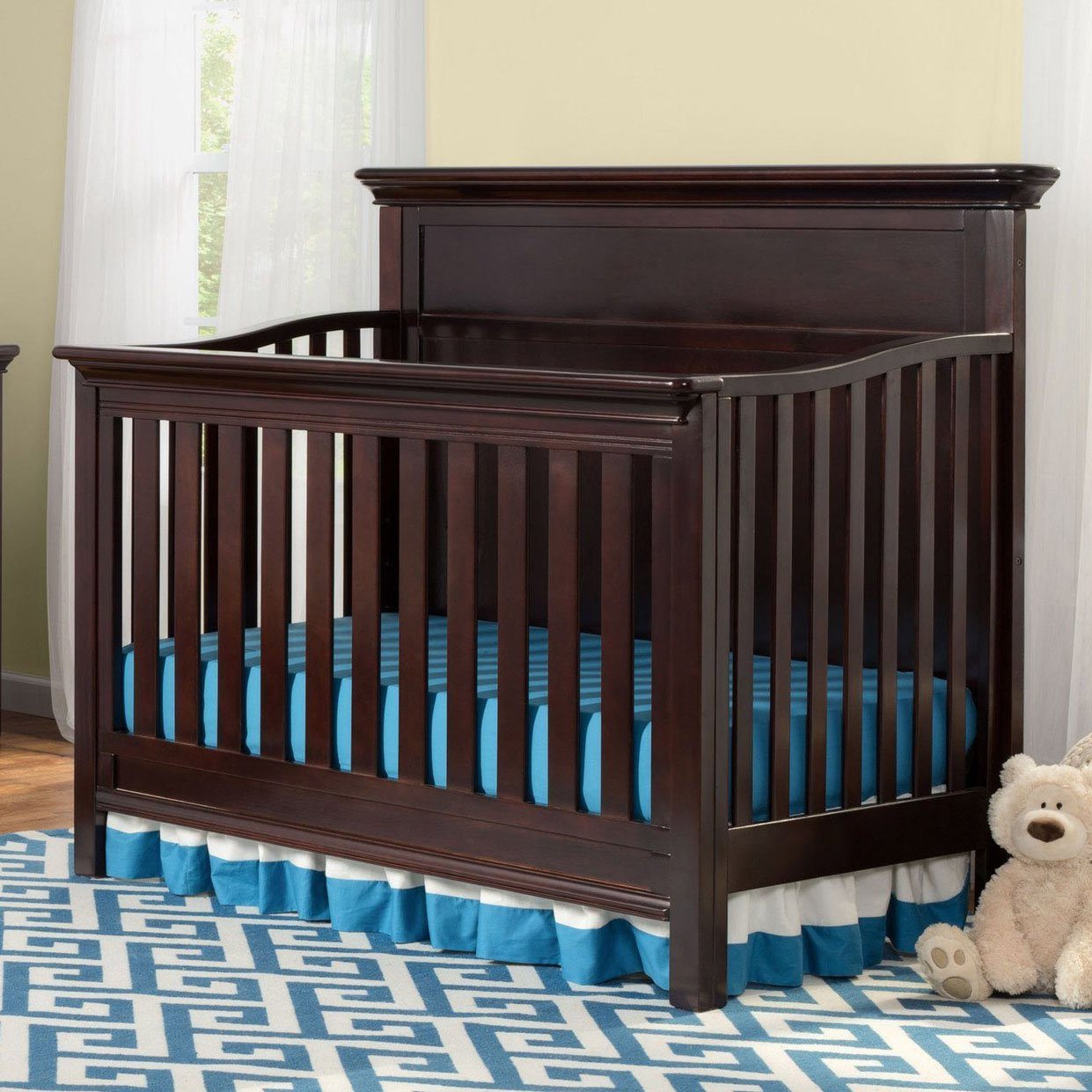 Fairmount 4-in-1 Convertible Baby Crib - Toddler Bed, Daybed & Full-Size Bed - Safe & Stylish Nursery Furniture for Newborns to Teens - Perfect for Bedrooms, Daycare & Guest Rooms