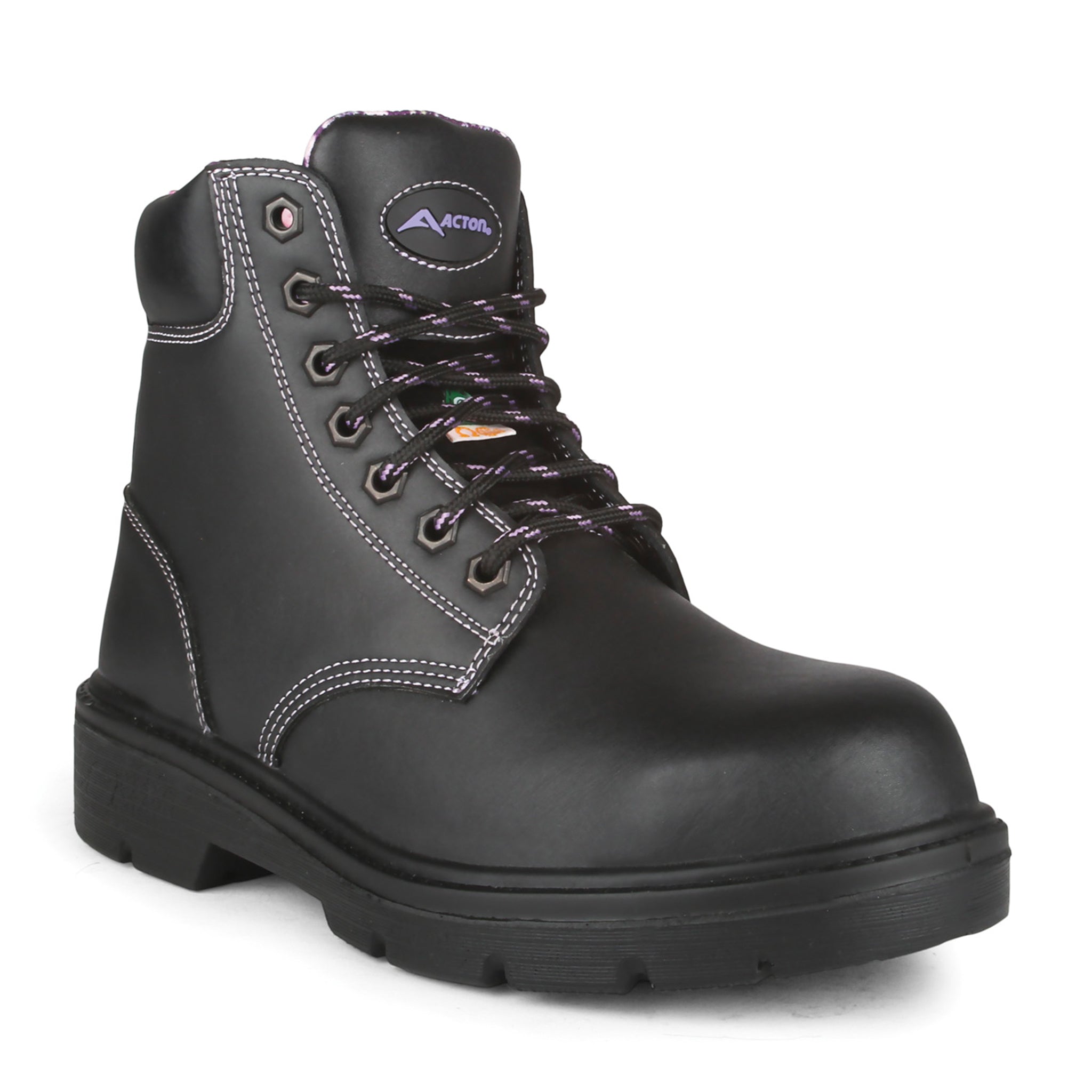 Acton ProLady Women's 5-Inch Steel Toe Work Safety Boots - OSHA Compliant, Slip Resistant, Electrical Hazard Protection - Black (Size 11) - Perfect for Construction, Warehouse & Industrial Work Environments