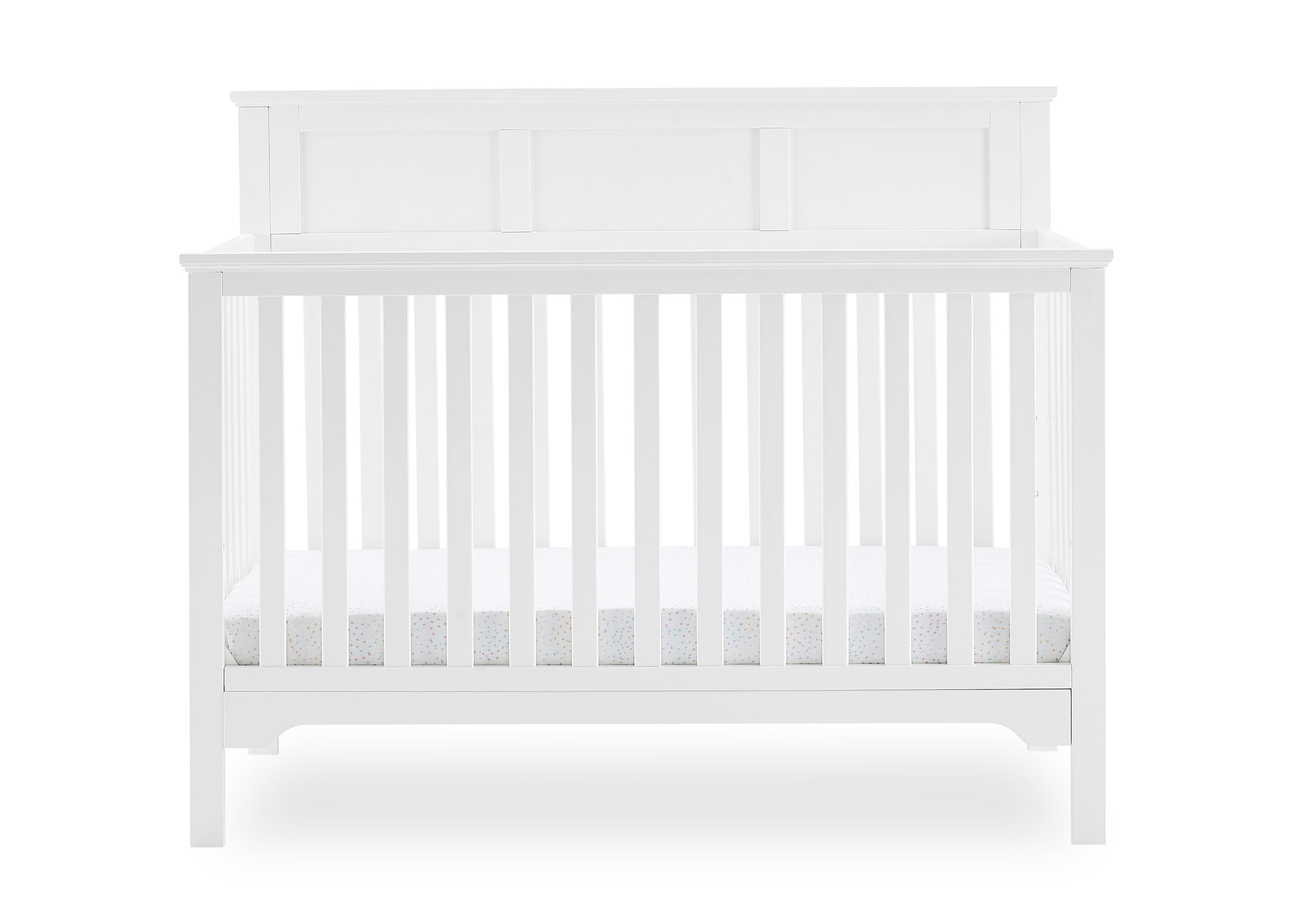 Sweet Beginnings Hart Flat Top 6-in-1 Convertible Crib - Nursery Furniture for Baby to Toddler to Full Size Bed | Safe & Stylish for Modern Nurseries