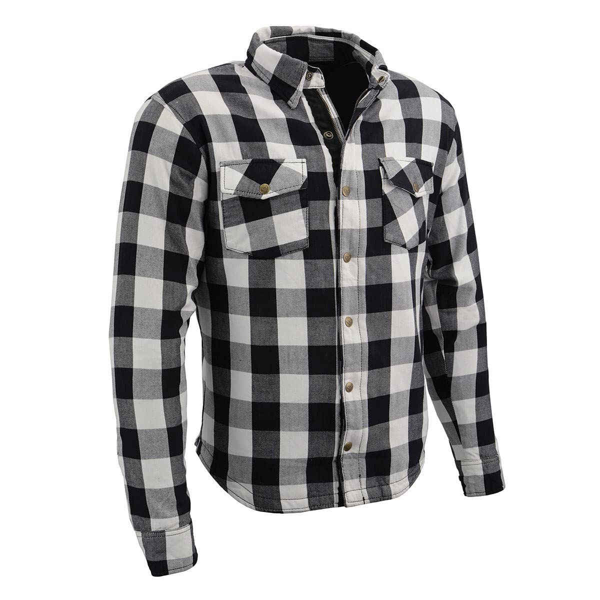 Milwaukee Leather MPM1633 Men's Plaid Flannel Motorcycle Shirt with CE Approved Armor - Aramid Fiber Reinforced - 3XL Multi-Color - Perfect for Bikers & Outdoor Adventures