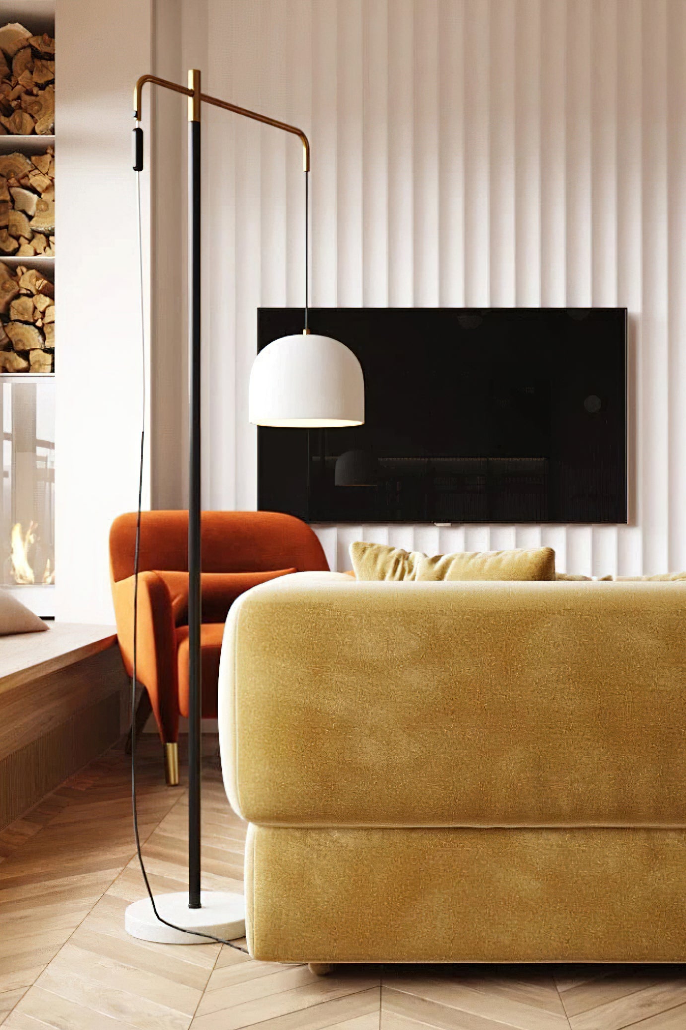 Modern Balance Floor Lamp - Adjustable LED Standing Light for Living Room, Bedroom & Office - Warm White & Cool White Light Modes - Perfect for Reading, Relaxing & Decorating