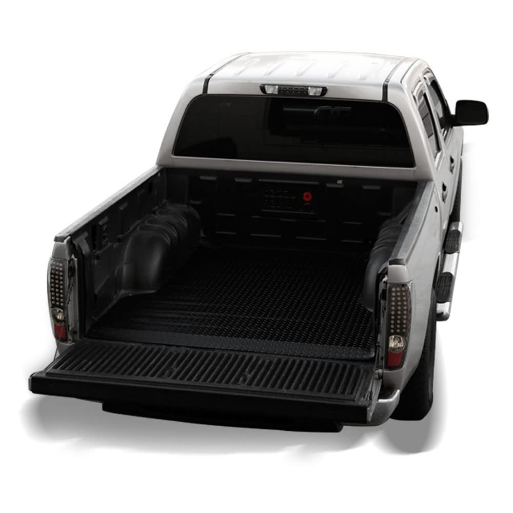 Black Rubber Diamond Plate Truck Bed Floor Mat Liner for 2002-2018 Dodge Ram & 2019-2022 Classic 8ft (96