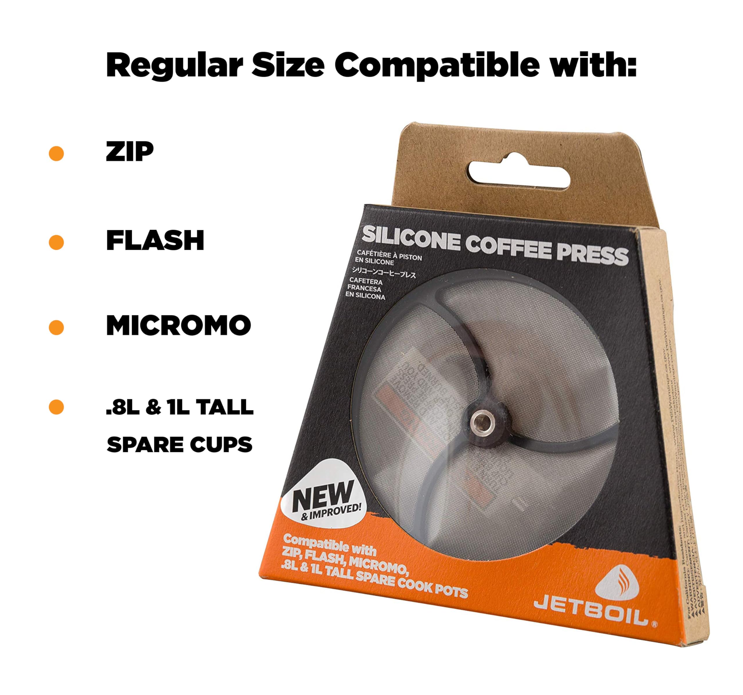 Jetboil Silicone French Press Coffee Maker for Camping & Backpacking | Portable Coffee Brewing System | Perfect for Outdoor Adventures, Hiking & Travel