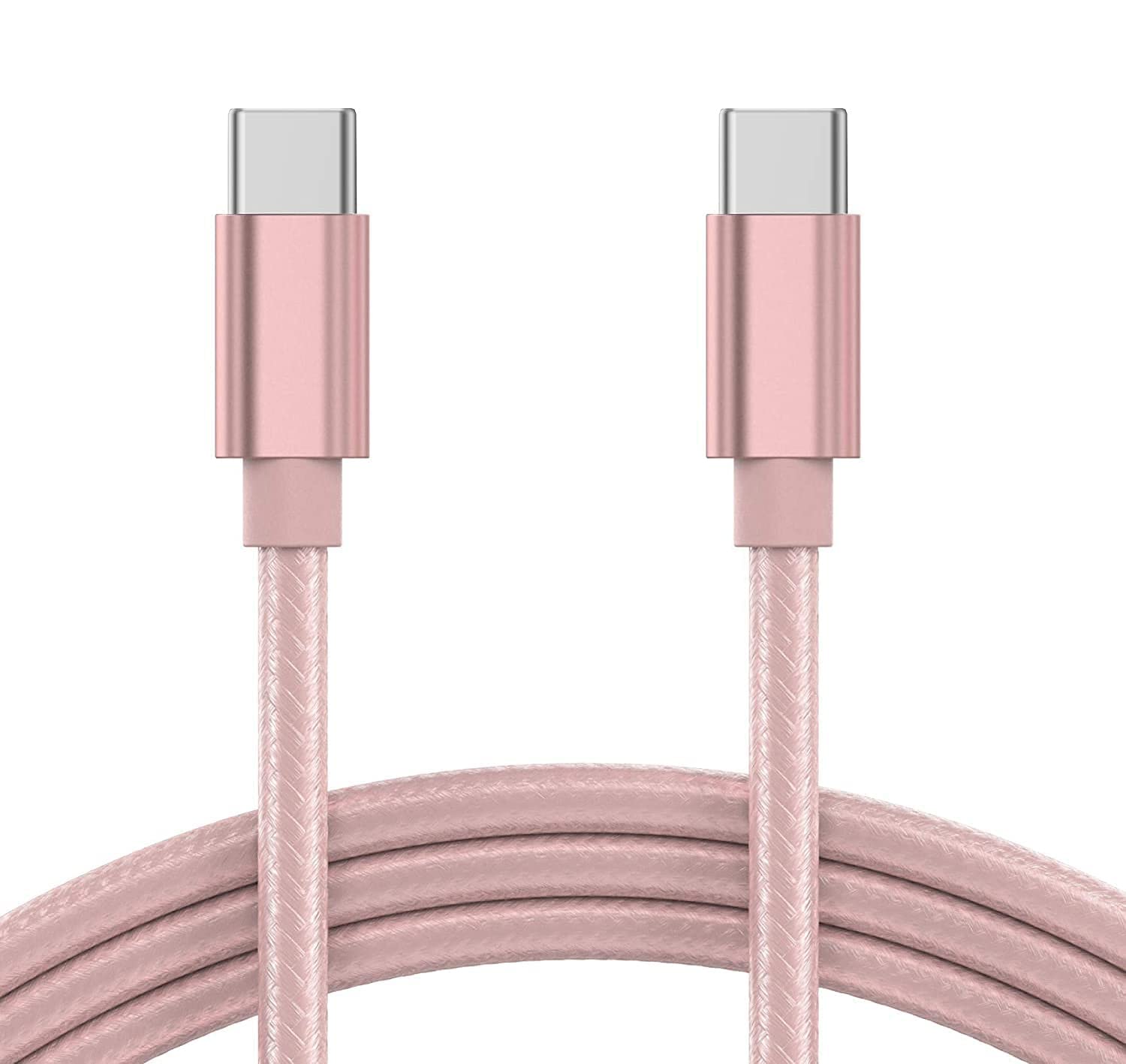 6.6ft USB C Fast Charger Cable for Google Pixel 9/9a/9 Pro/9 Pro XL/9 Pro Fold & 8/8a/8 Pro & 7/7a/7 Pro & 6/6a/6 Pro - 2M Nylon Braided Type C Charging Cord (Rose Pink) - Perfect for Home, Office & Travel Charging