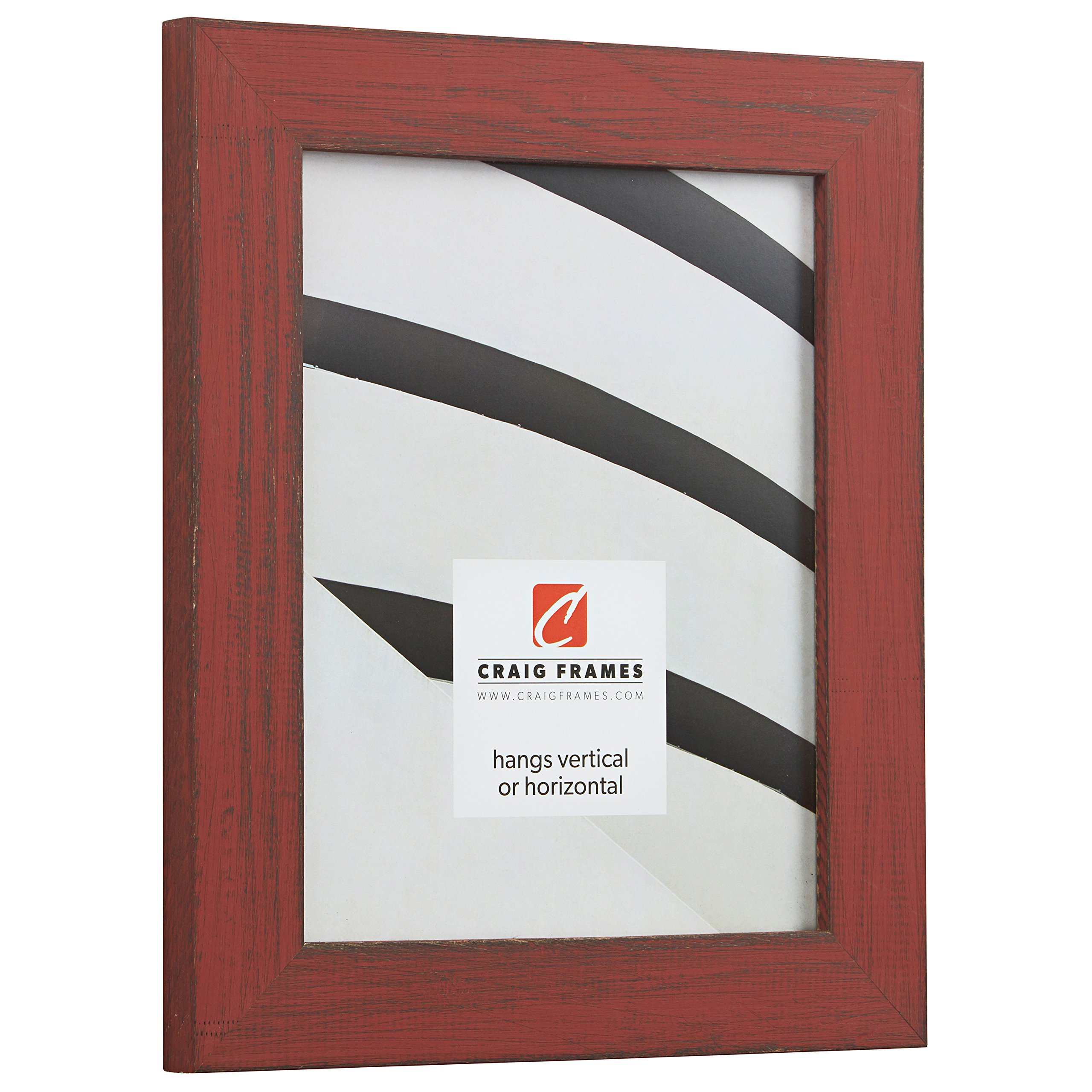 Craig Frames Jasper 12x18 Inch Picture Frame in Alabama Red - Perfect for Home & Office Decor