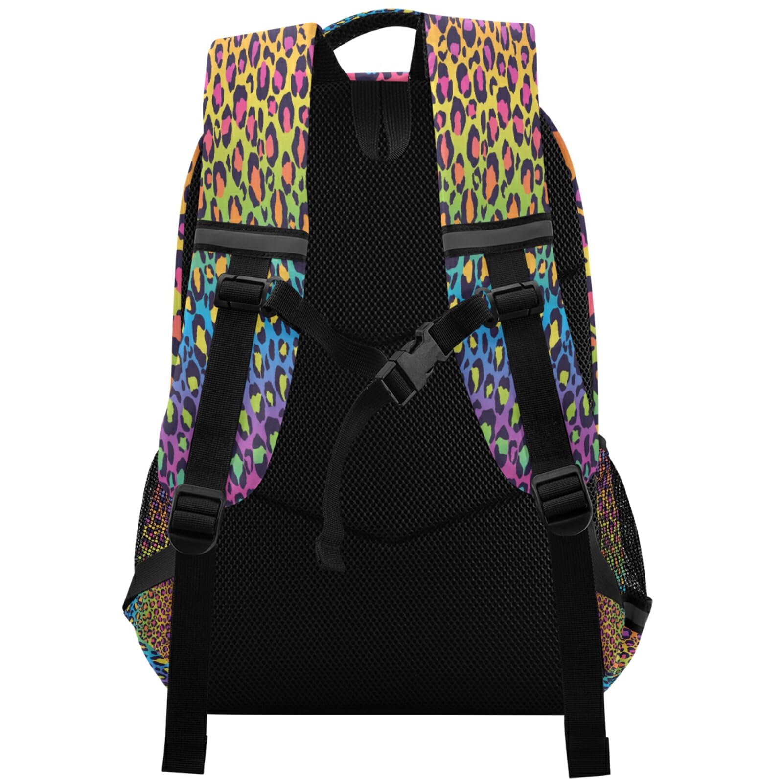 Eionryn Rainbow Leopard Print Laptop Backpack - Water Resistant Durable College School Book Bag for Women & Men - Perfect for Travel, Sports, Work & Daily Commute