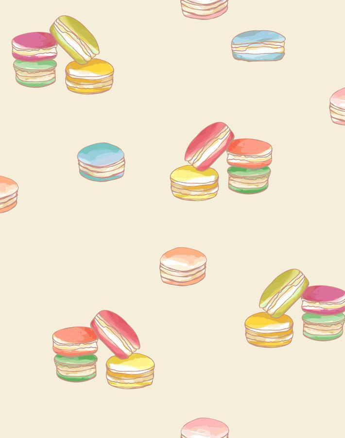 Nathan Turner Beige Macarons Wallpaper - Elegant French-Inspired Wall Decor for Living Room, Bedroom & Dining Area
