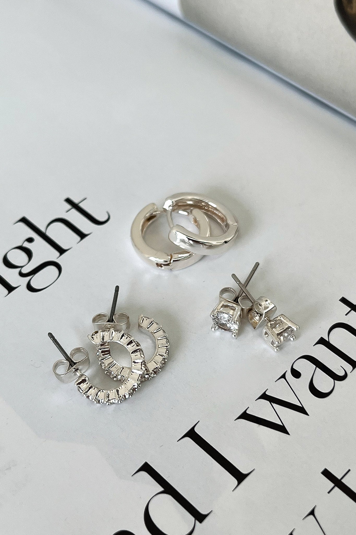 Fallon Earrings 3 Pack - Silver Hoop Earrings for Women | Trendy & Elegant Jewelry Set | Perfect for Everyday Wear, Parties & Gifts