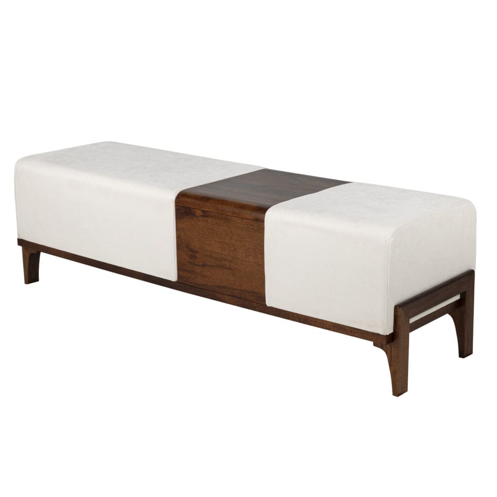 Cyan Design 11757 Noah Ottoman - Medium Brown Storage Bench with Tufted Upholstery | Perfect for Living Room, Bedroom & Entryway Seating