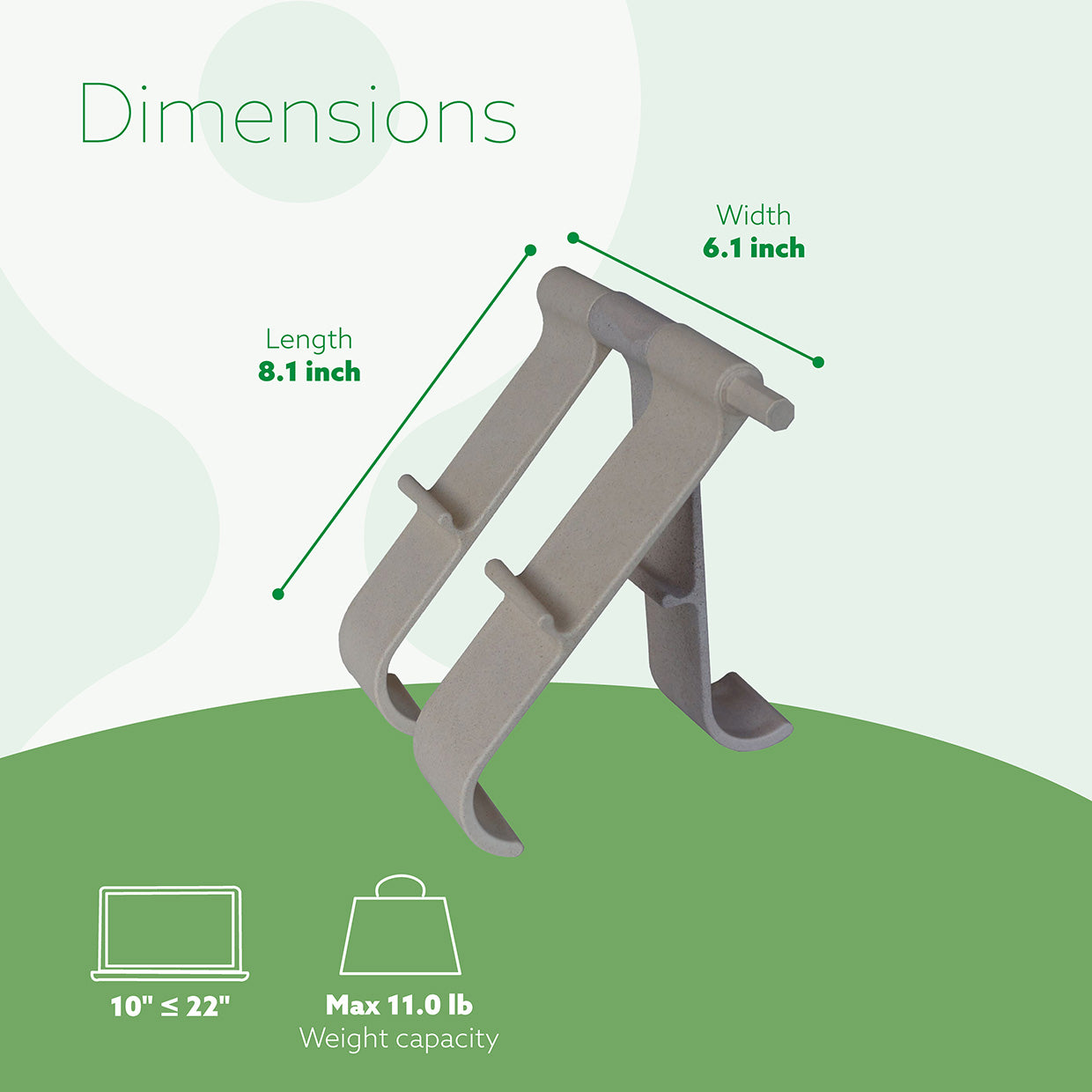 R Go Treepod Adjustable Laptop and Tablet Stand - Portable Ergonomic Holder for Desk, Bed, Couch - Perfect for Work, Study, and Entertainment