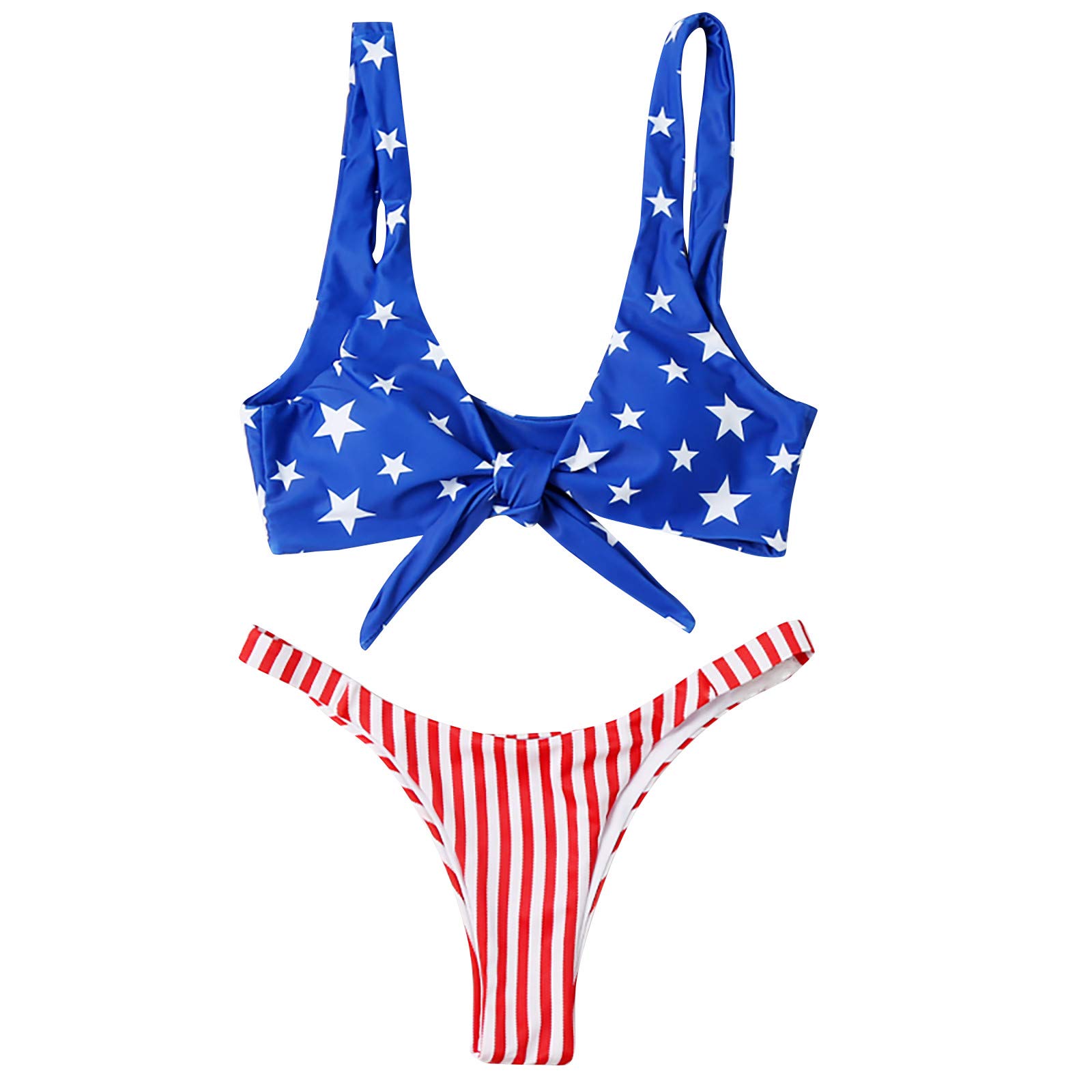 High Waist Split Color Sexy Women's Bikini Set - Underwire Push Up Tankini Swimsuit for Beach & Pool | Plus Size Bathing Suit with Solid Print